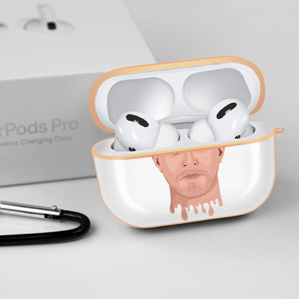 DJ Lemahieu 3 AirPods Pro Protective Case Rose Gold, Flexible PC Material, Precise Fit, Anti-Slip Cover, Full Protection, Fingerprint Resistant, Washable With Keychain