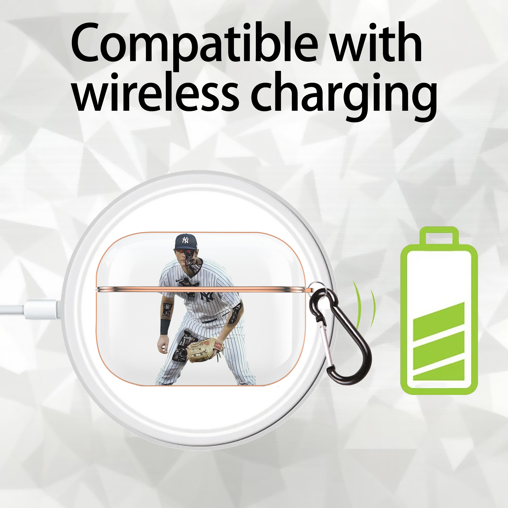 DJ Lemahieu 5 AirPods Pro Protective Case Rose Gold, Flexible PC Material, Precise Fit, Anti-Slip Cover, Full Protection, Fingerprint Resistant, Washable With Keychain