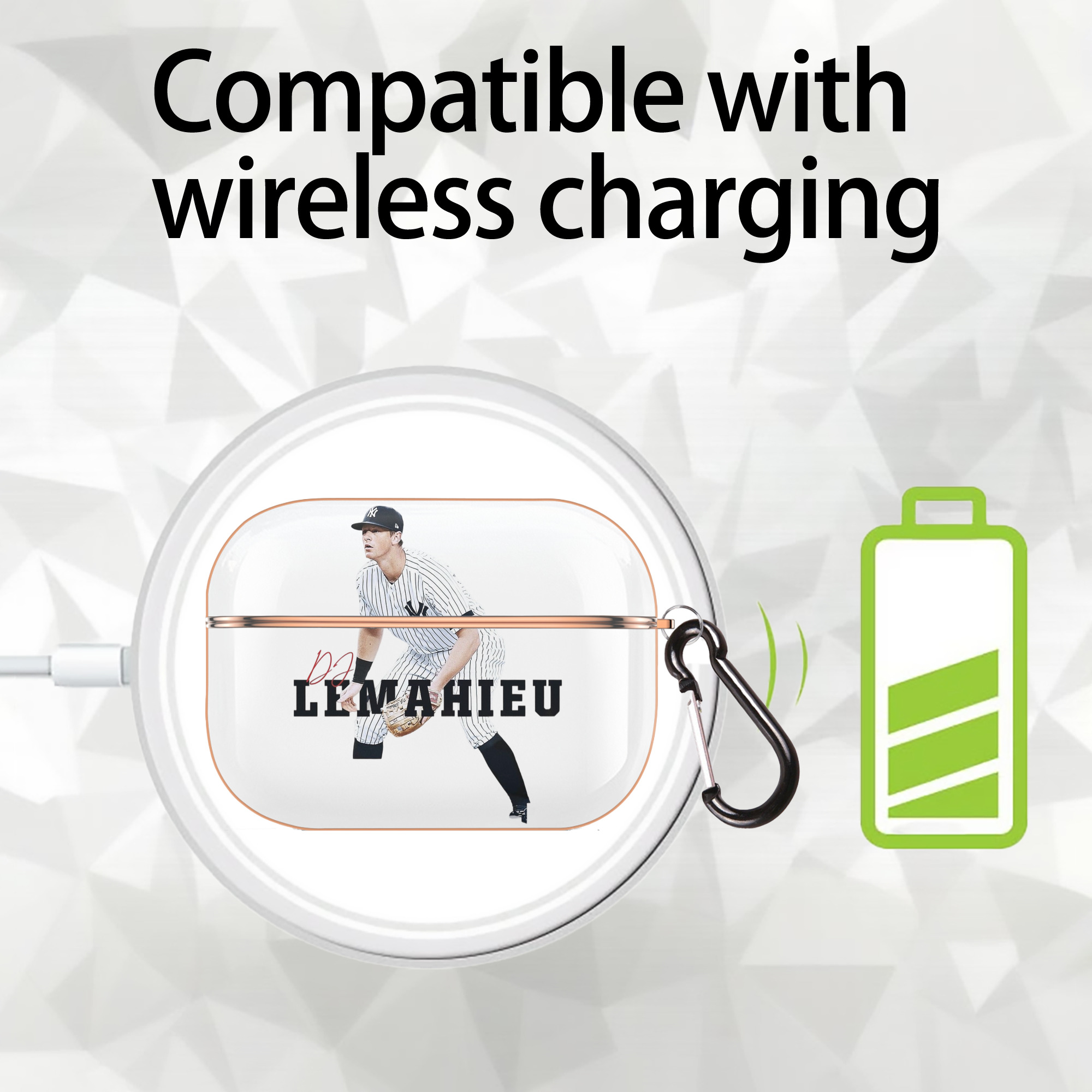 DJ Lemahieu 6 AirPods Pro Protective Case Rose Gold, Flexible PC Material, Precise Fit, Anti-Slip Cover, Full Protection, Fingerprint Resistant, Washable With Keychain