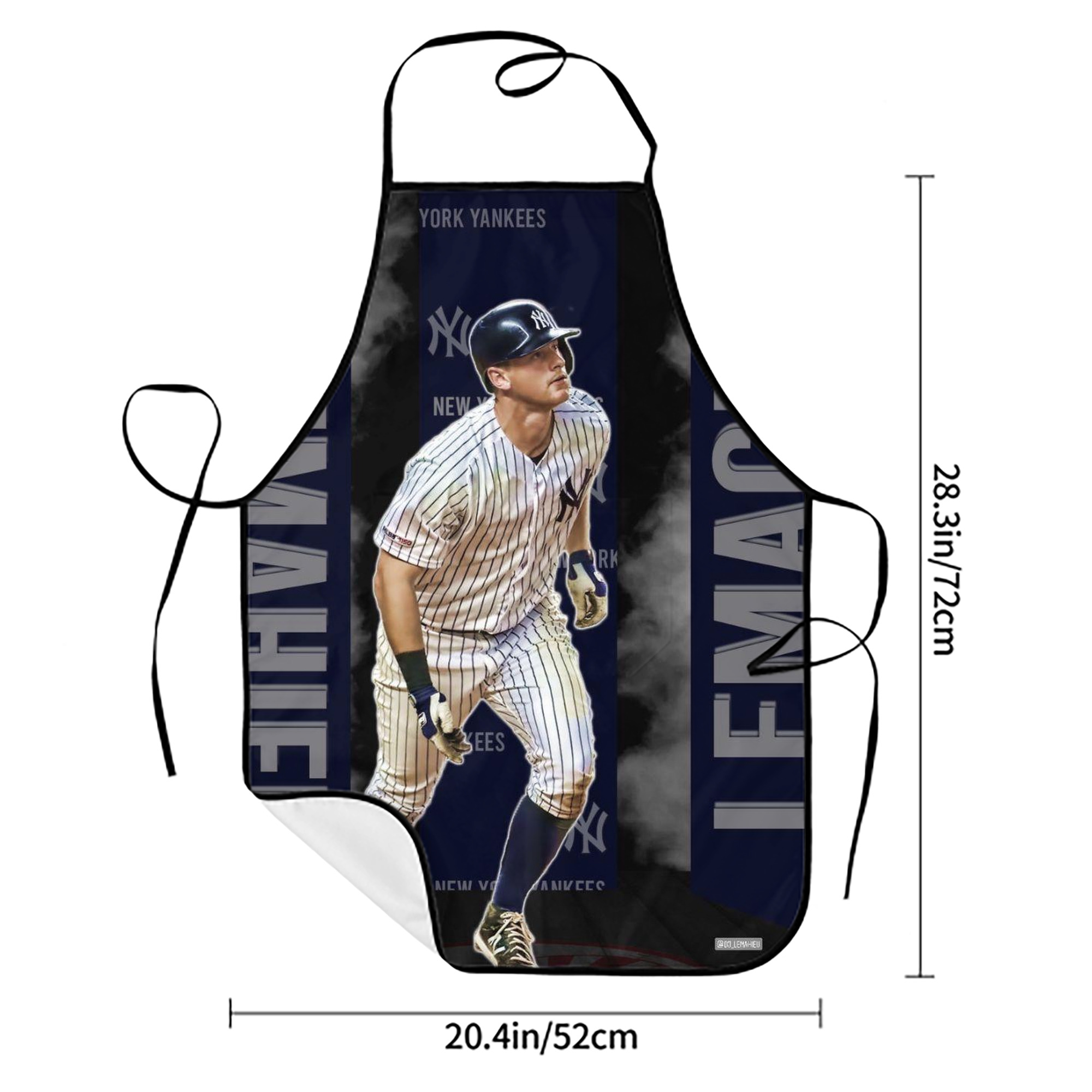 DJ Lemahieu 7 Stain-Resistant Polyester Apron With Pocket – Full Print, Waterproof, Anti-Wrinkle, Anti-Pilling – Ideal For Kitchen, BBQ, Restaurant, Salon & More