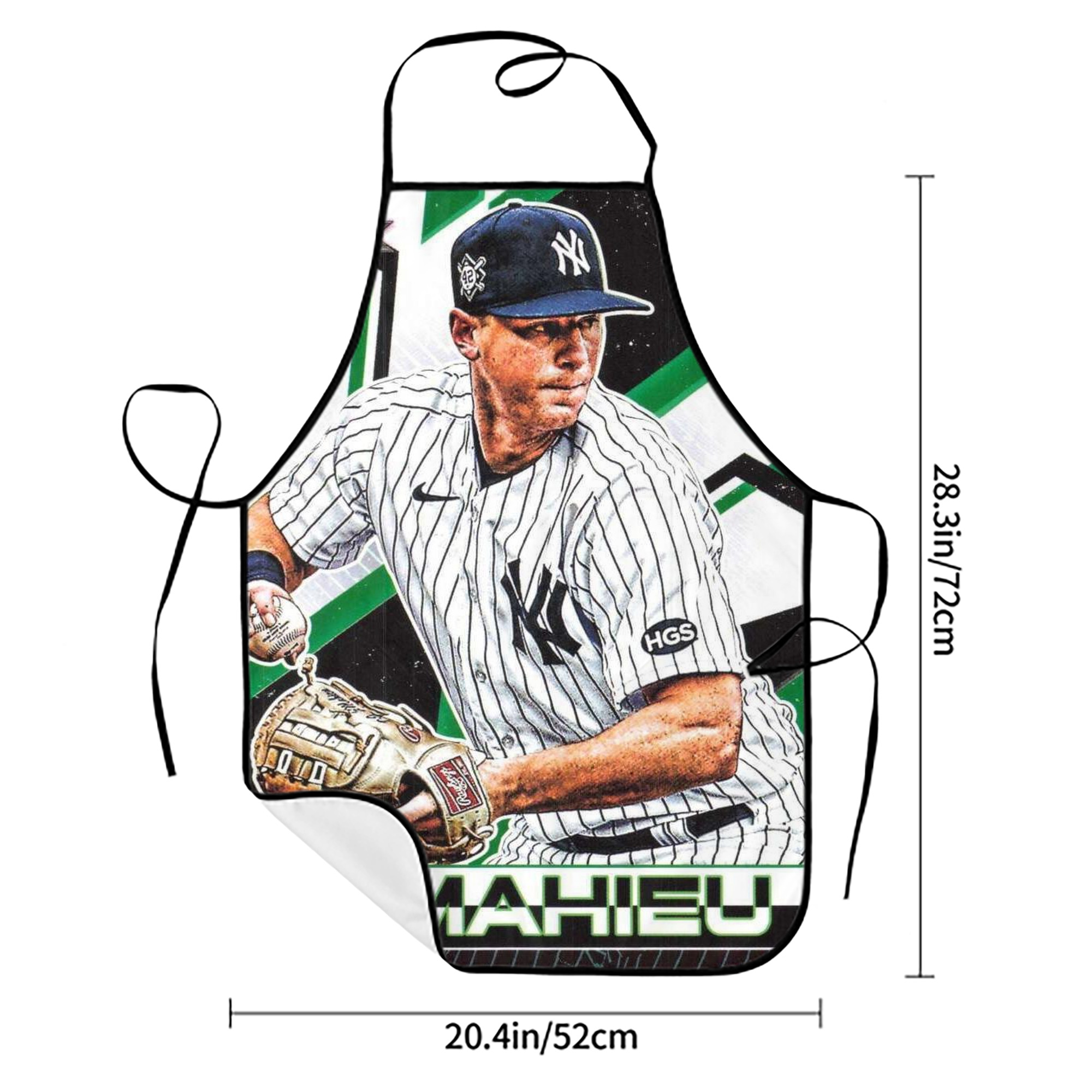 DJ Lemahieu 8 Stain-Resistant Polyester Apron With Pocket – Full Print, Waterproof, Anti-Wrinkle, Anti-Pilling – Ideal For Kitchen, BBQ, Restaurant, Salon & More