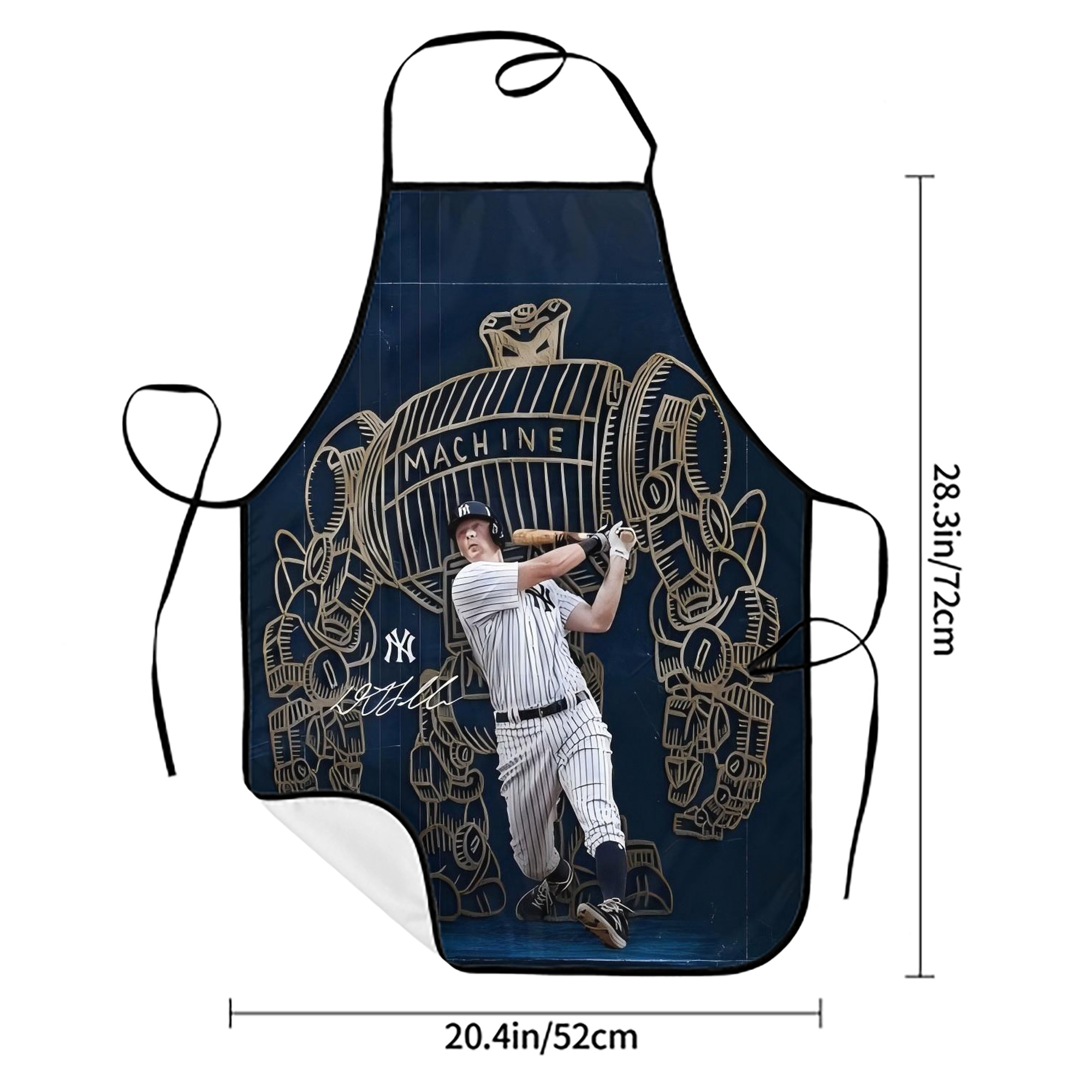 DJ Lemahieu 12 Stain-Resistant Polyester Apron With Pocket – Full Print, Waterproof, Anti-Wrinkle, Anti-Pilling – Ideal For Kitchen, BBQ, Restaurant, Salon & More