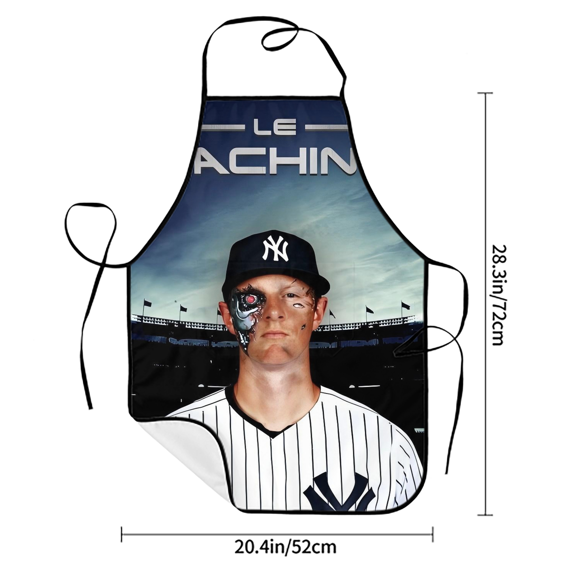 DJ Lemahieu 17 Stain-Resistant Polyester Apron With Pocket – Full Print, Waterproof, Anti-Wrinkle, Anti-Pilling – Ideal For Kitchen, BBQ, Restaurant, Salon & More