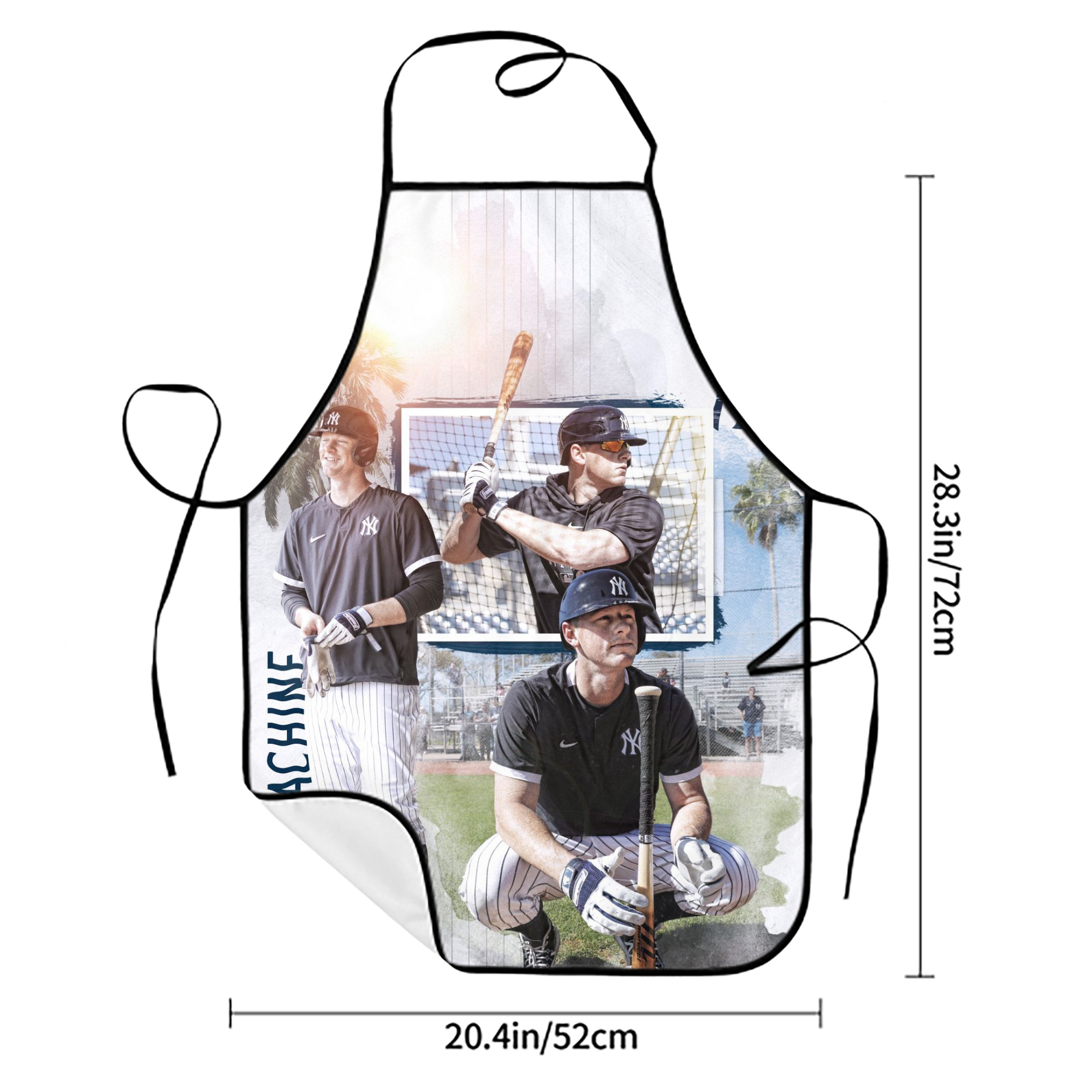 DJ Lemahieu 19 Stain-Resistant Polyester Apron With Pocket – Full Print, Waterproof, Anti-Wrinkle, Anti-Pilling – Ideal For Kitchen, BBQ, Restaurant, Salon & More