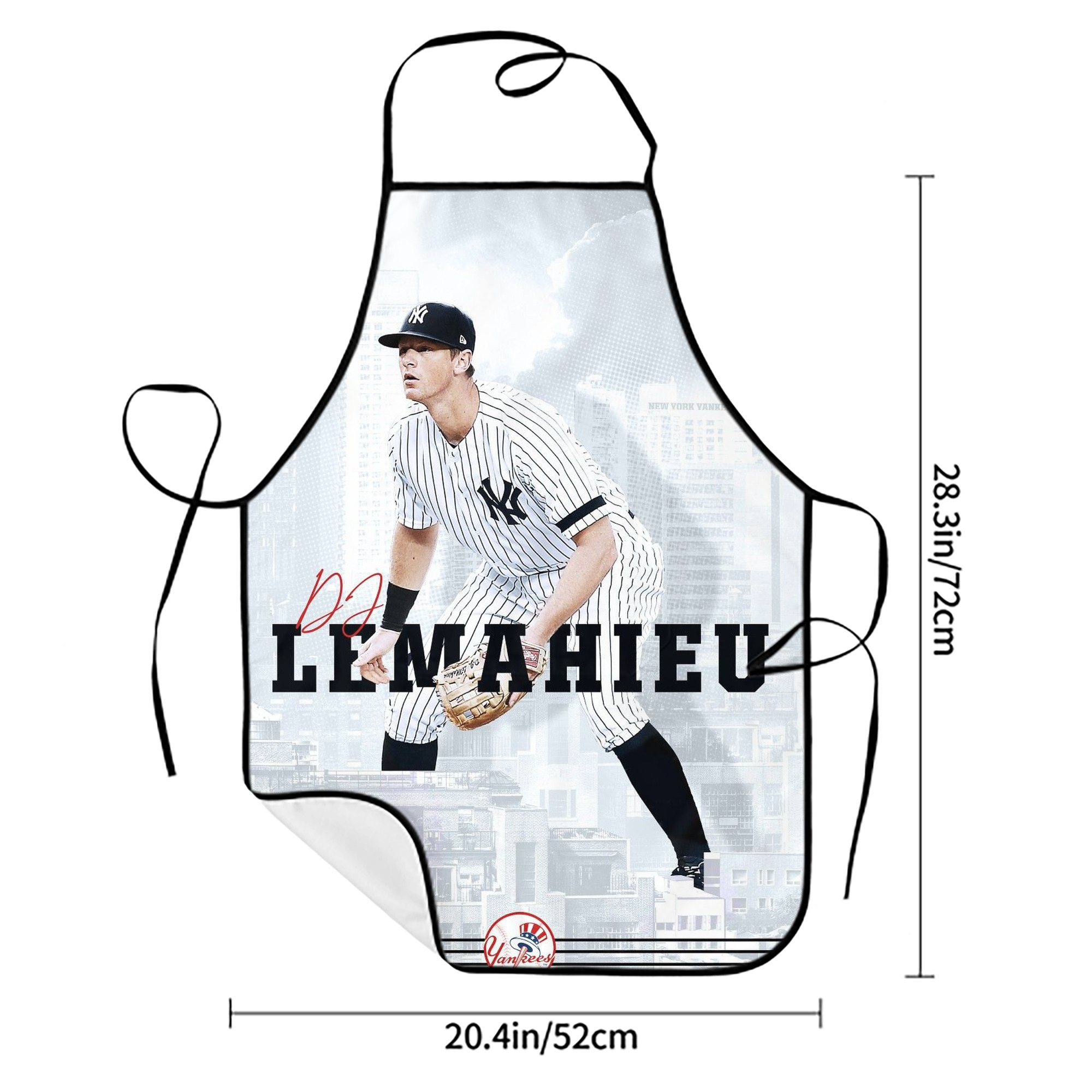 DJ Lemahieu 23 Stain-Resistant Polyester Apron With Pocket – Full Print, Waterproof, Anti-Wrinkle, Anti-Pilling – Ideal For Kitchen, BBQ, Restaurant, Salon & More