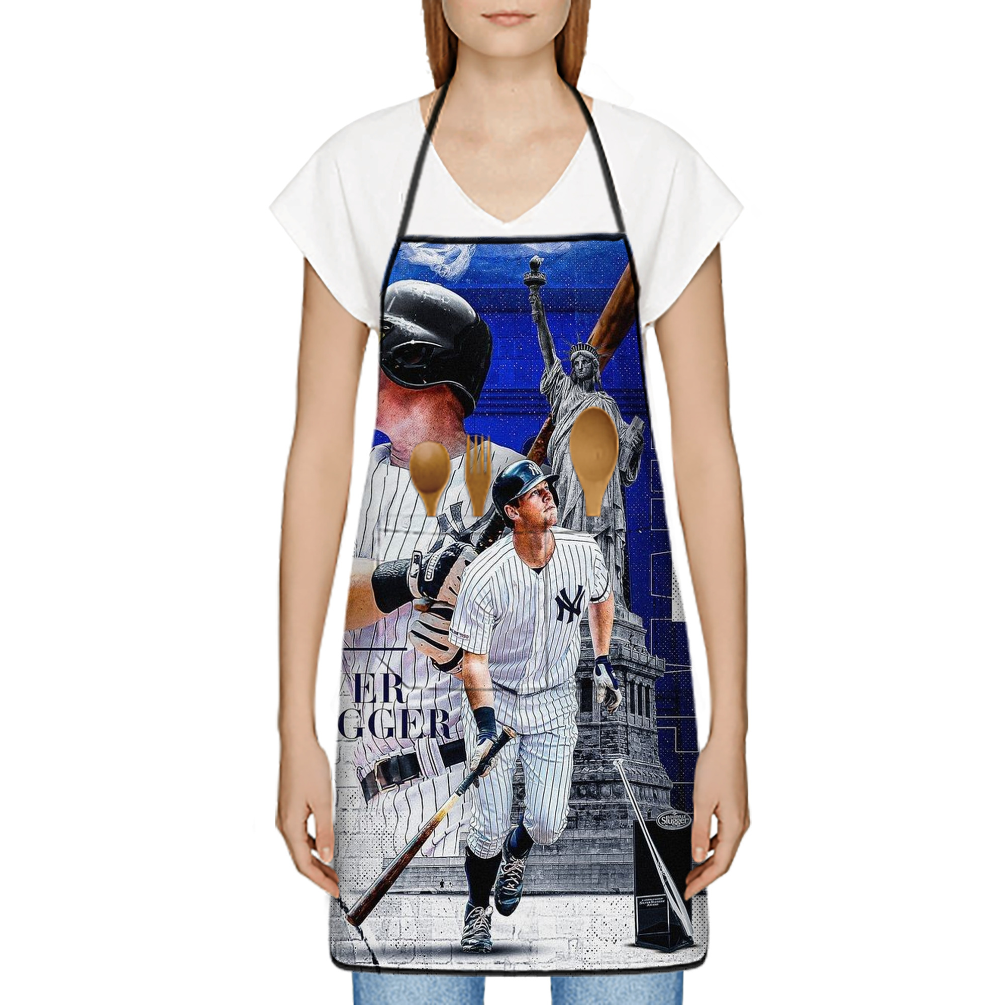 DJ Lemahieu 14 Stain-Resistant Polyester Apron With Pocket – Full Print, Waterproof, Anti-Wrinkle, Anti-Pilling – Ideal For Kitchen, BBQ, Restaurant, Salon & More