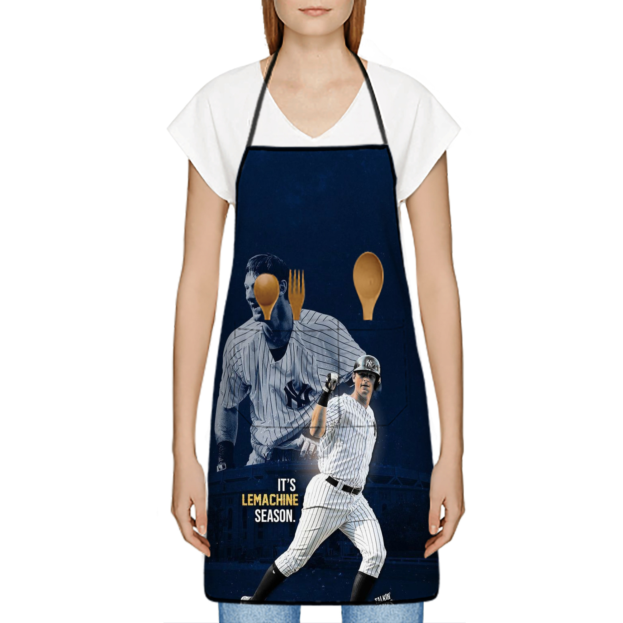 DJ Lemahieu 18 Stain-Resistant Polyester Apron With Pocket – Full Print, Waterproof, Anti-Wrinkle, Anti-Pilling – Ideal For Kitchen, BBQ, Restaurant, Salon & More