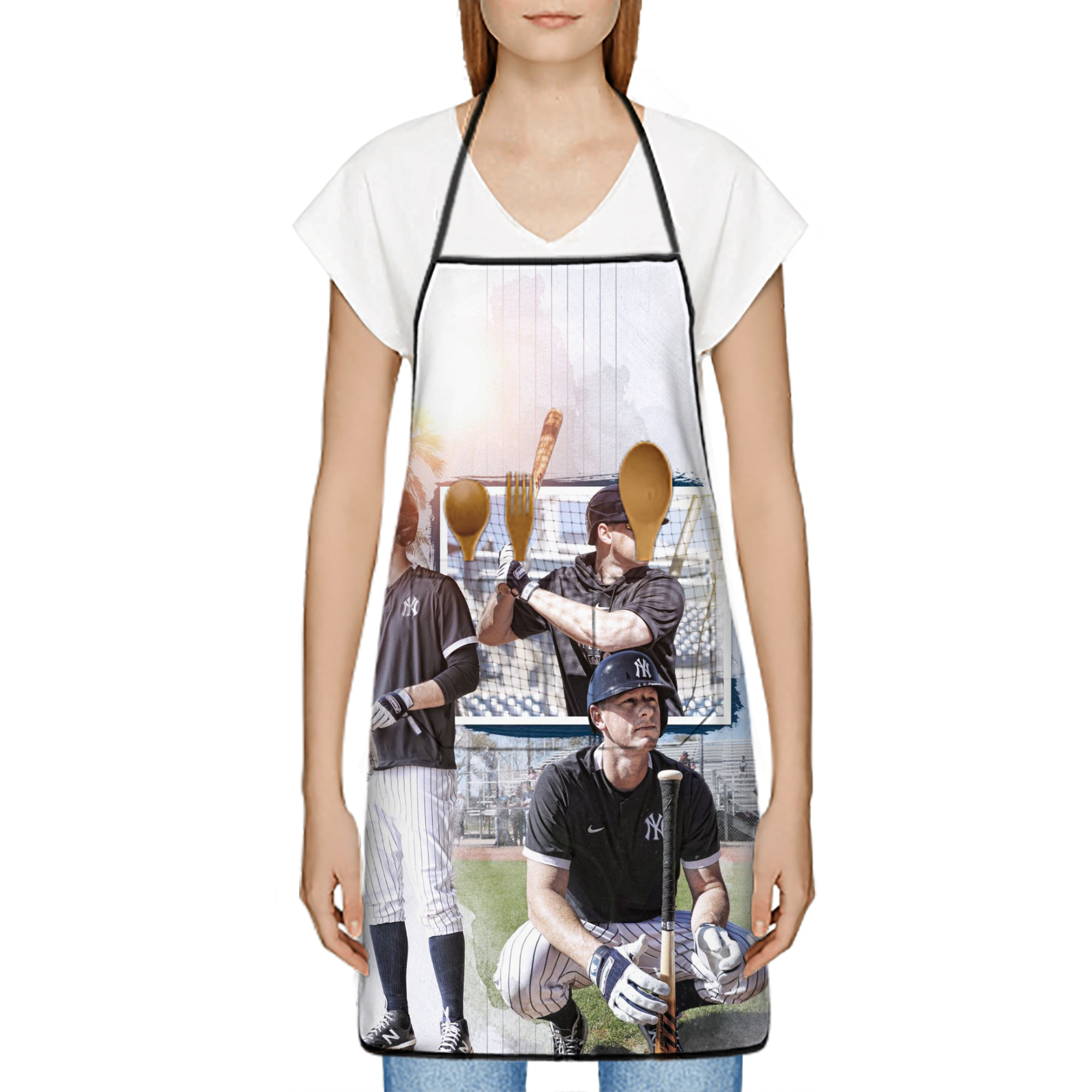 DJ Lemahieu 19 Stain-Resistant Polyester Apron With Pocket – Full Print, Waterproof, Anti-Wrinkle, Anti-Pilling – Ideal For Kitchen, BBQ, Restaurant, Salon & More