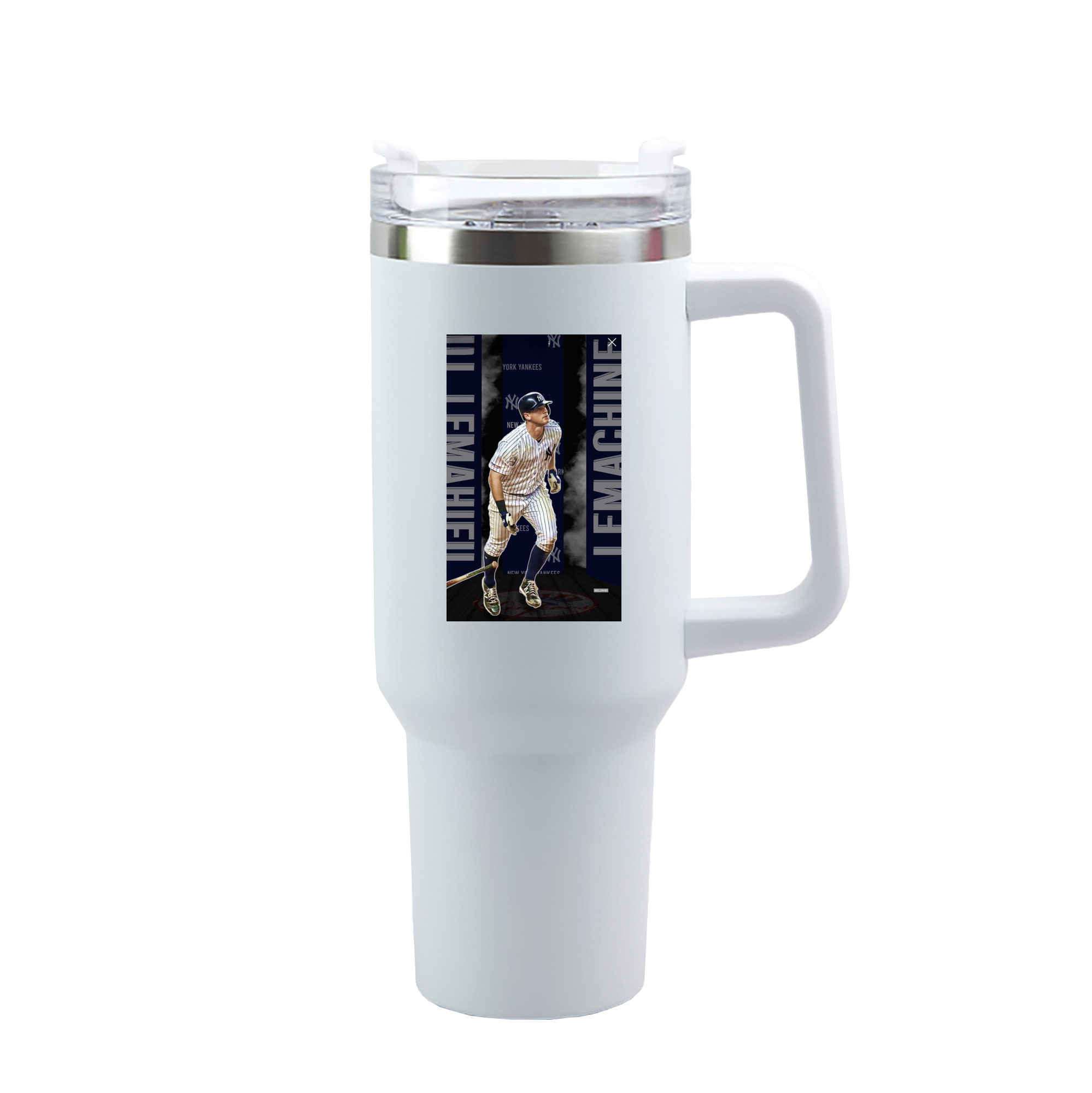 DJ Lemahieu 7 40oz Handle Car Tumbler – Durable Stainless Steel Travel Mug With UV Print – Double Wall Insulated, Fits Most Car Cup Holders