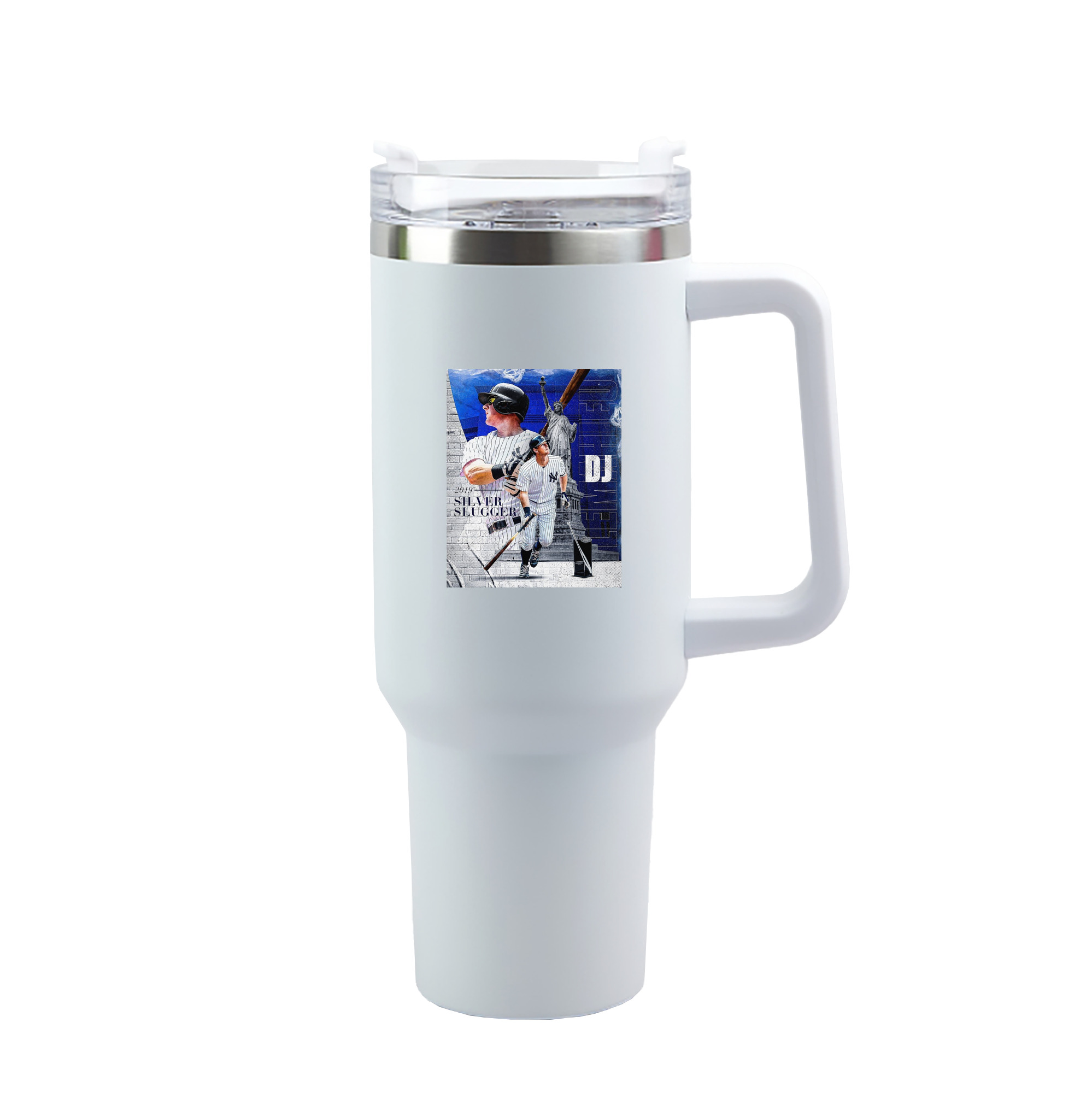 DJ Lemahieu 14 40oz Handle Car Tumbler – Durable Stainless Steel Travel Mug With UV Print – Double Wall Insulated, Fits Most Car Cup Holders