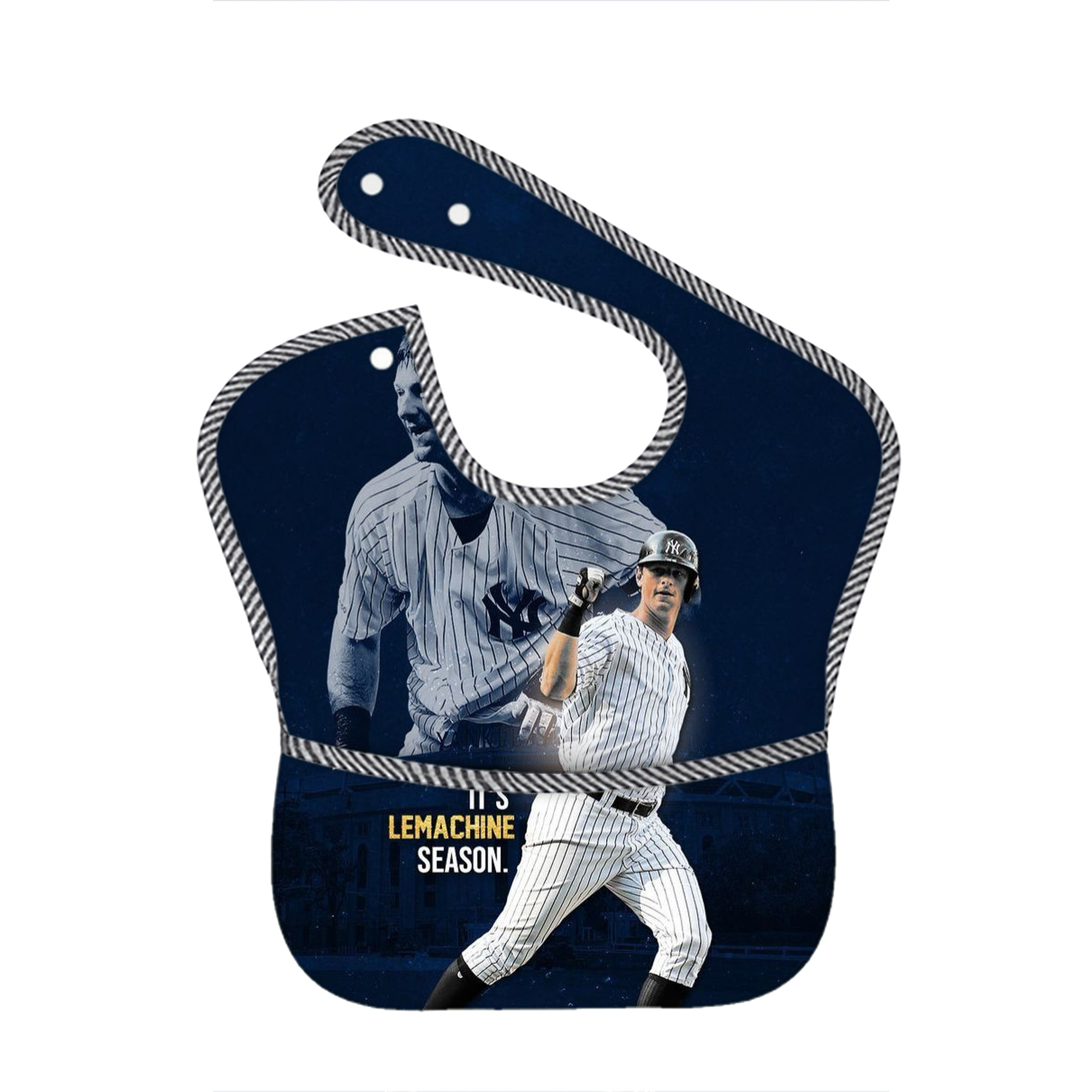DJ Lemahieu 18 Adjustable Waterproof Toddler Bib – Full-Print Durable Polyester – Foldable Crumb Pocket – Easy Snap Closure – Soft