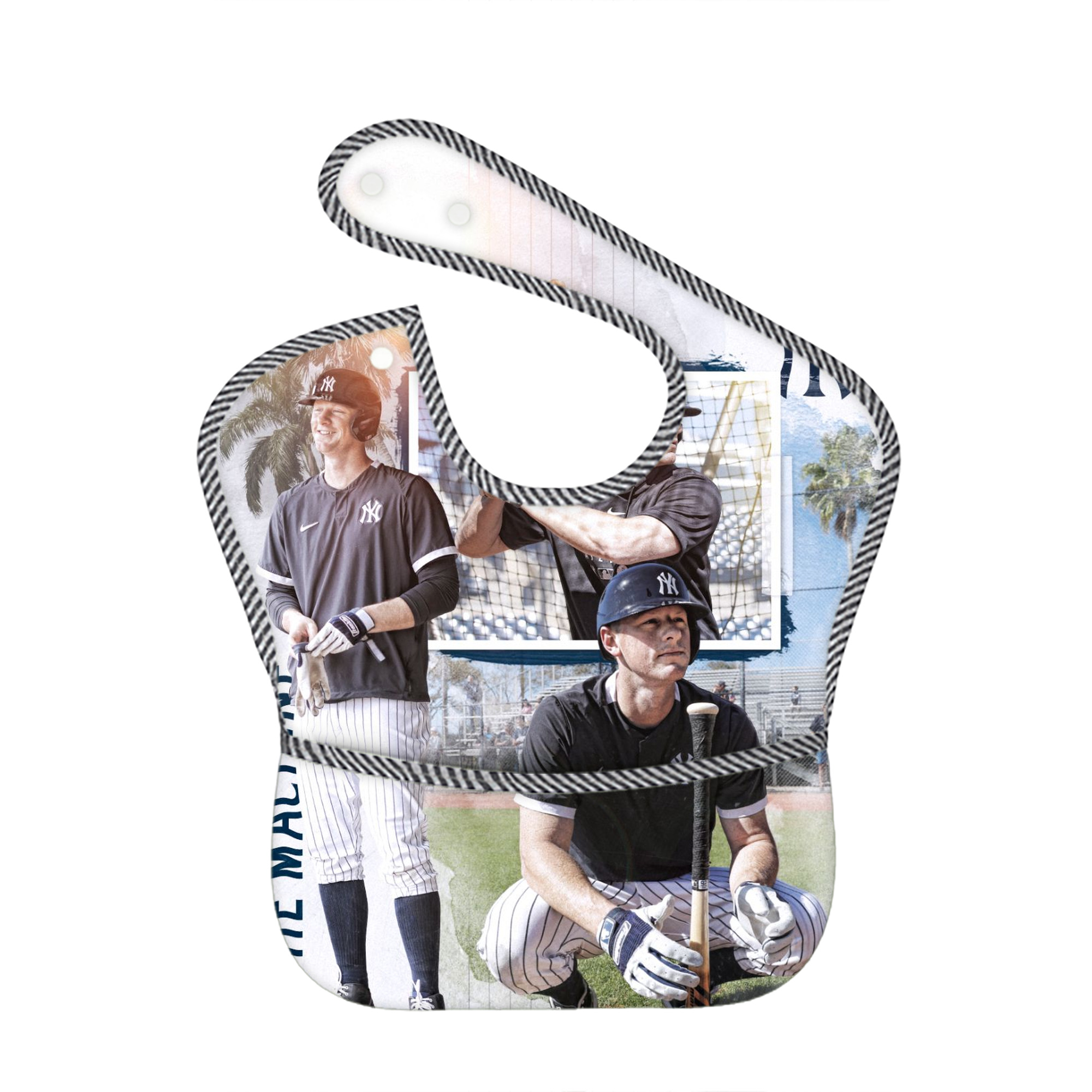 DJ Lemahieu 19 Adjustable Waterproof Toddler Bib – Full-Print Durable Polyester – Foldable Crumb Pocket – Easy Snap Closure – Soft