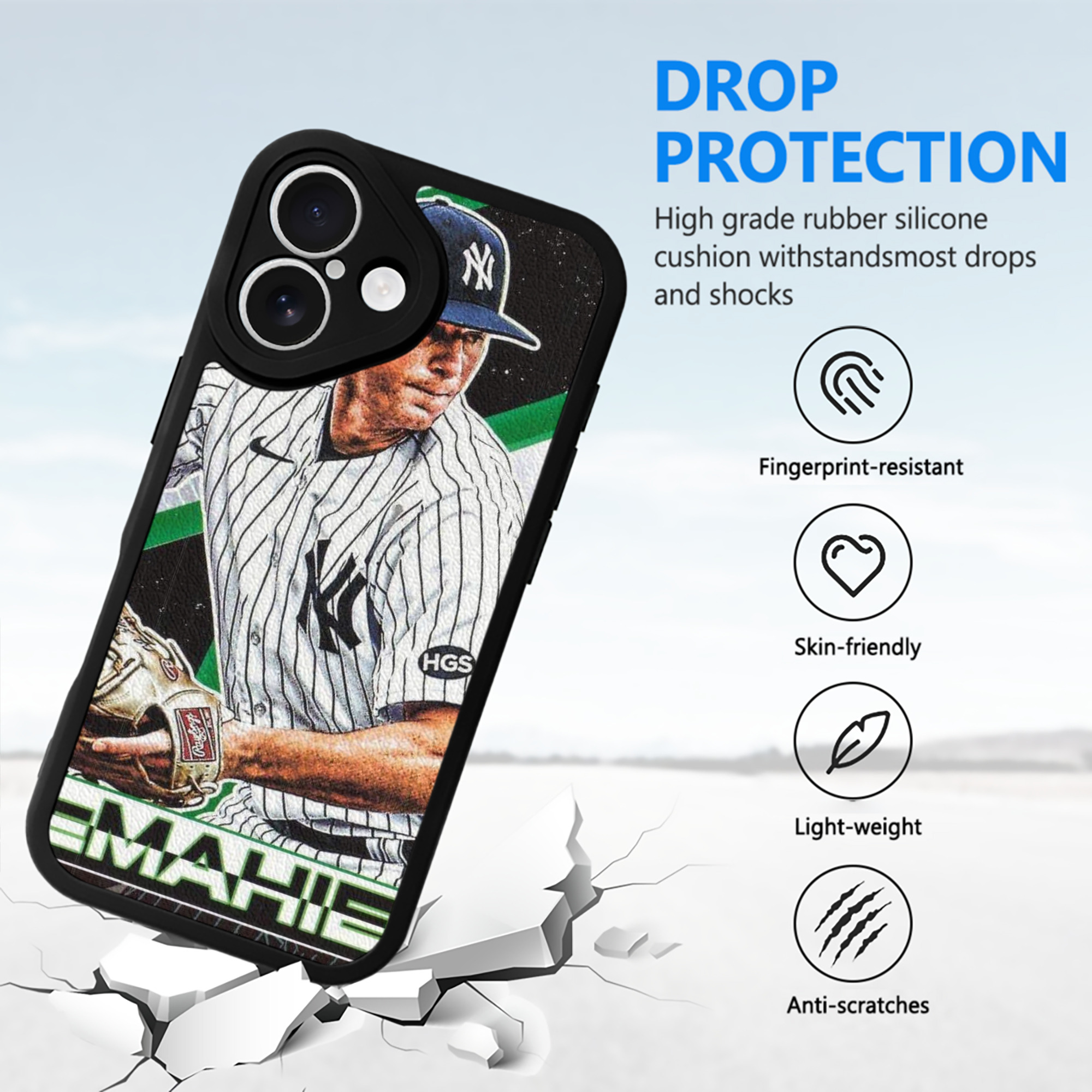 DJ Lemahieu 8 IPhone 16 Silicone Leather Case – UV Print, Lambskin Texture – Perfect Fit, Wireless Charging Compatible, Scratch Resistant, Precise Cutouts – Stylish Protection For IPhone 16