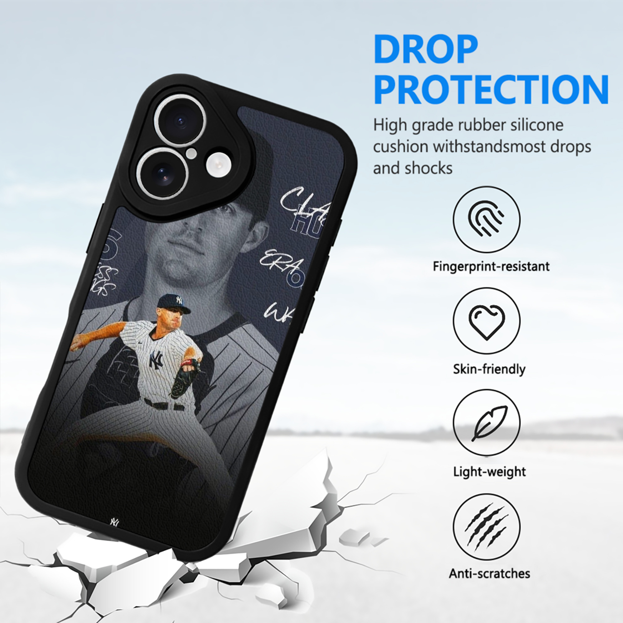 DJ Lemahieu 10 IPhone 16 Silicone Leather Case – UV Print, Lambskin Texture – Perfect Fit, Wireless Charging Compatible, Scratch Resistant, Precise Cutouts – Stylish Protection For IPhone 16