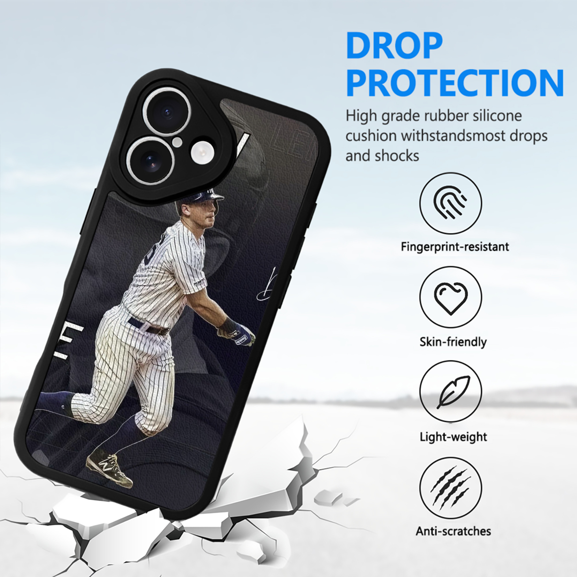 DJ Lemahieu 13 IPhone 16 Silicone Leather Case – UV Print, Lambskin Texture – Perfect Fit, Wireless Charging Compatible, Scratch Resistant, Precise Cutouts – Stylish Protection For IPhone 16