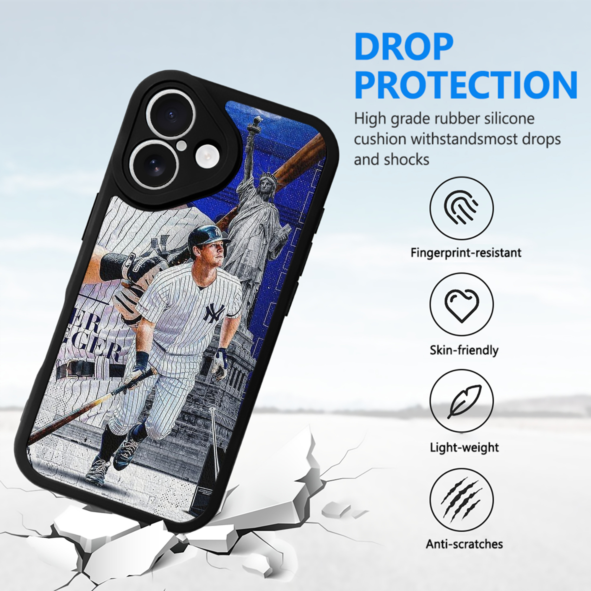 DJ Lemahieu 14 IPhone 16 Silicone Leather Case – UV Print, Lambskin Texture – Perfect Fit, Wireless Charging Compatible, Scratch Resistant, Precise Cutouts – Stylish Protection For IPhone 16