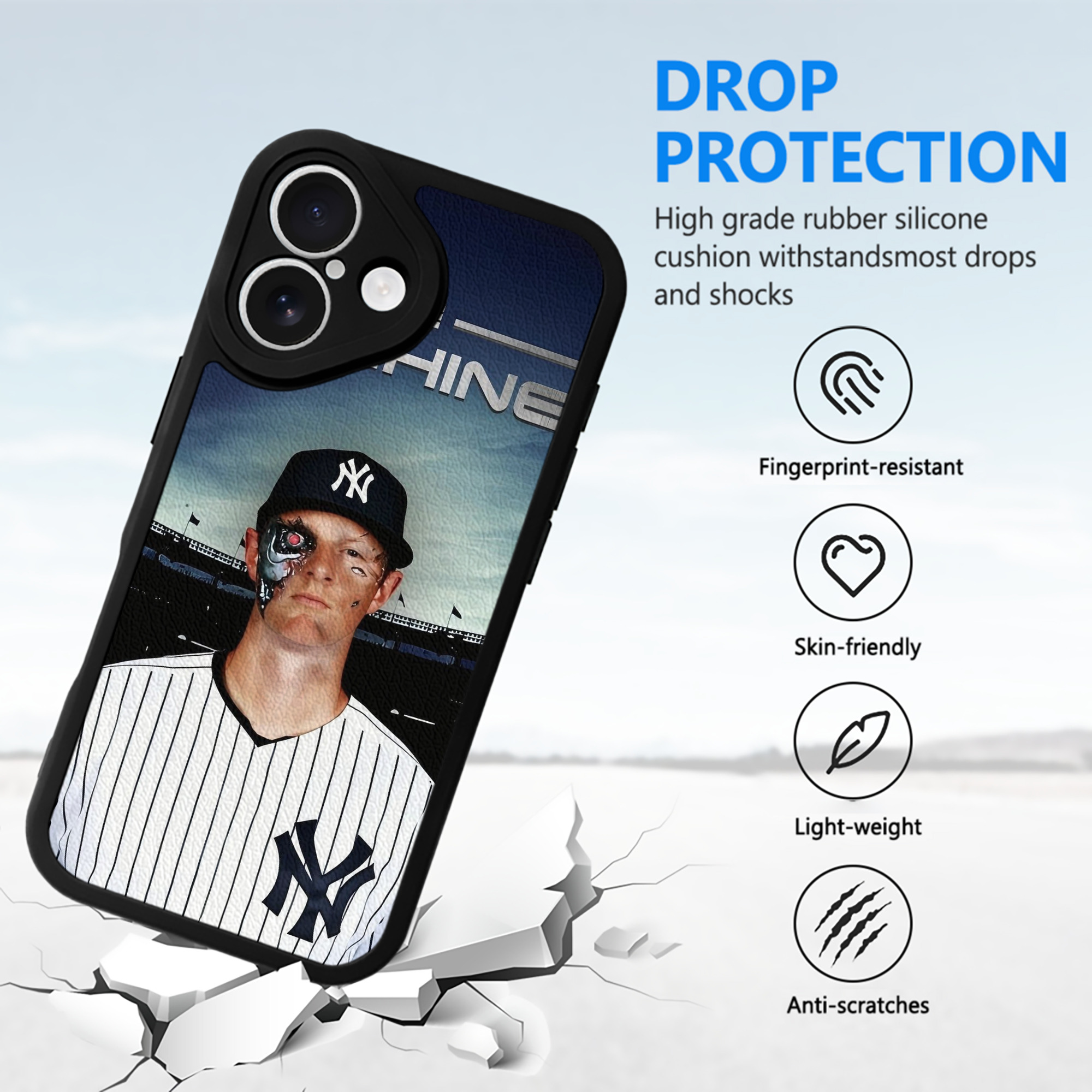 DJ Lemahieu 17 IPhone 16 Silicone Leather Case – UV Print, Lambskin Texture – Perfect Fit, Wireless Charging Compatible, Scratch Resistant, Precise Cutouts – Stylish Protection For IPhone 16
