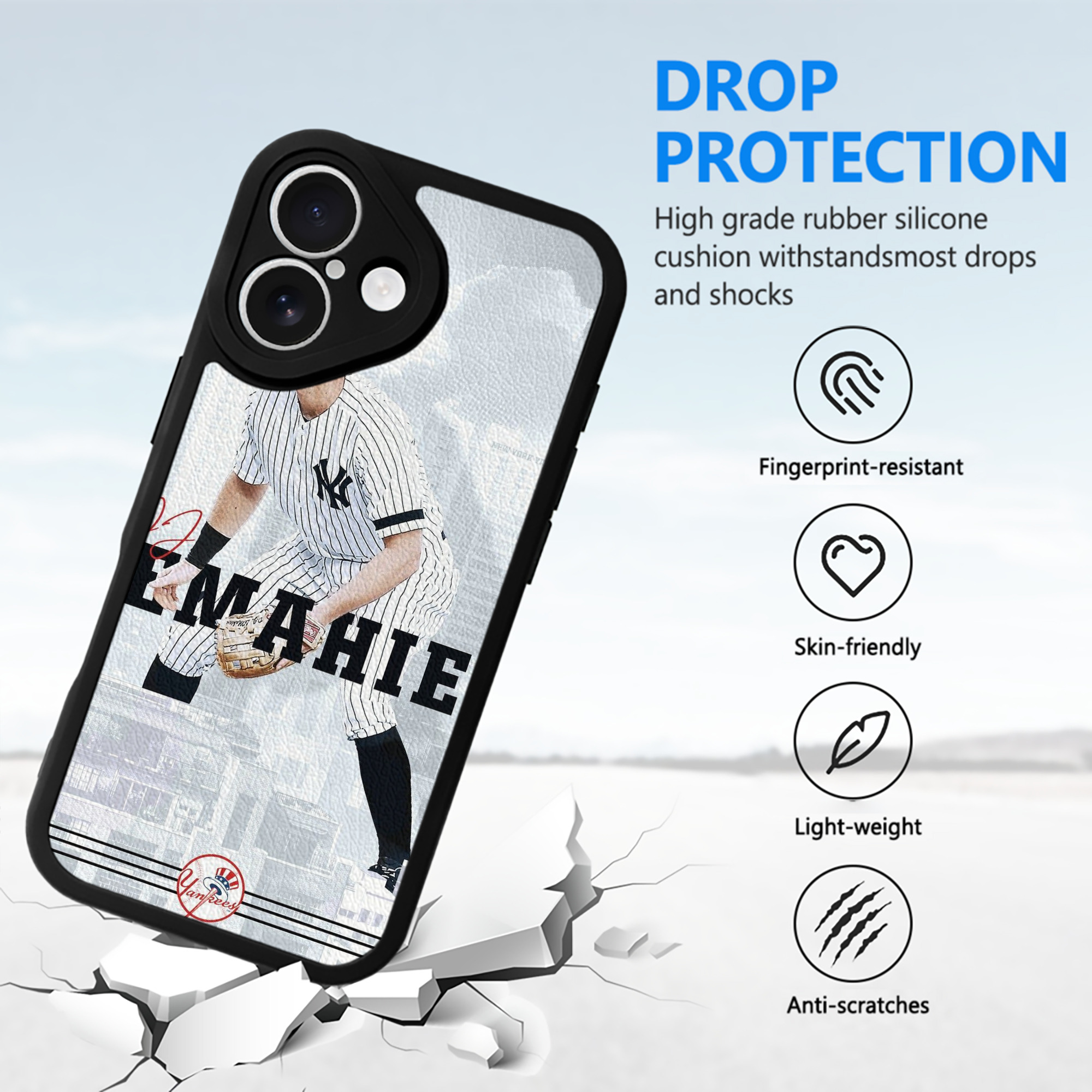 DJ Lemahieu 23 IPhone 16 Silicone Leather Case – UV Print, Lambskin Texture – Perfect Fit, Wireless Charging Compatible, Scratch Resistant, Precise Cutouts – Stylish Protection For IPhone 16