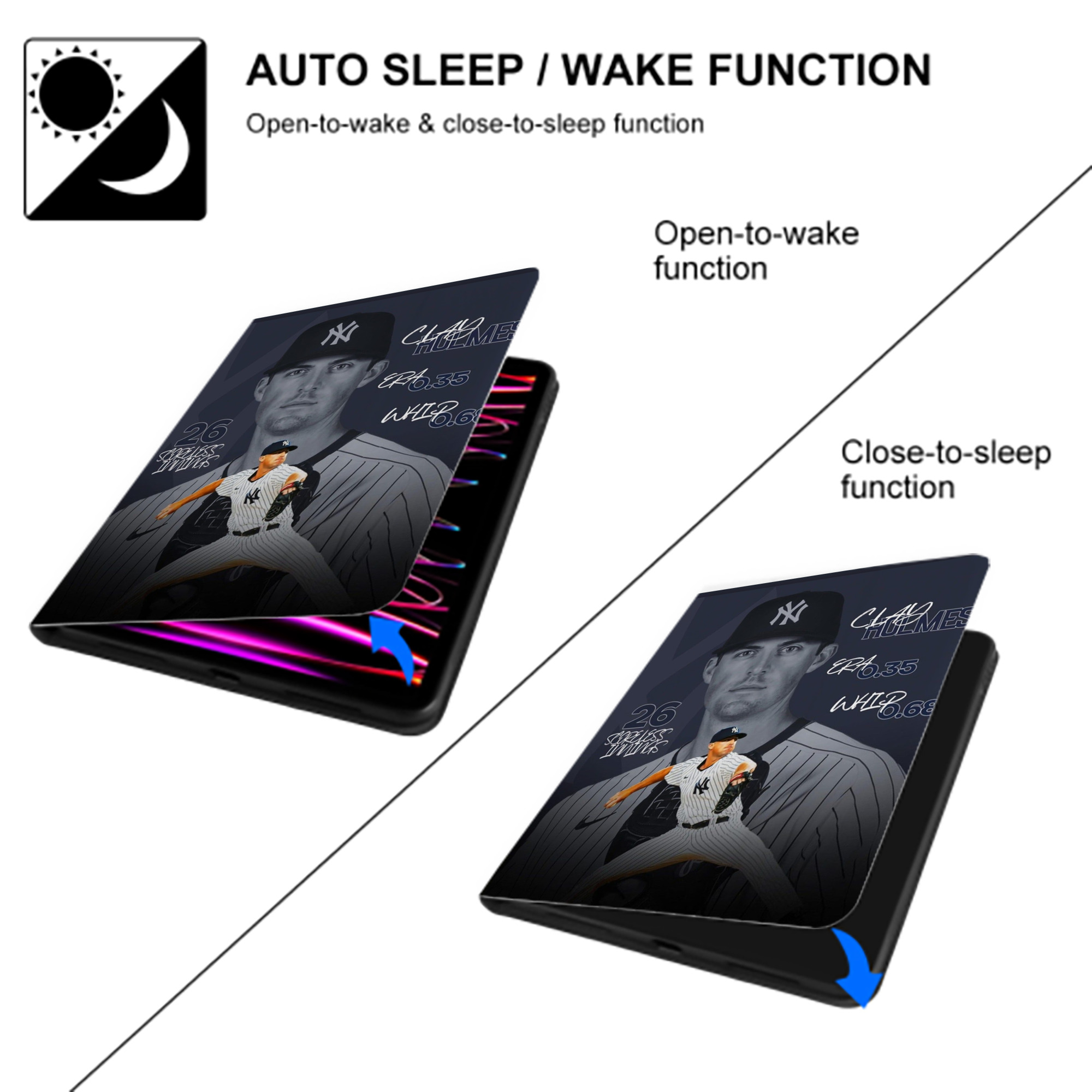 DJ Lemahieu 10 Premium Tri-Fold PU Leather & Silicone IPad Case With Pencil Slot – Fits 9.5,10.5,10.9 – Adjustable Stand, Slim, Protective