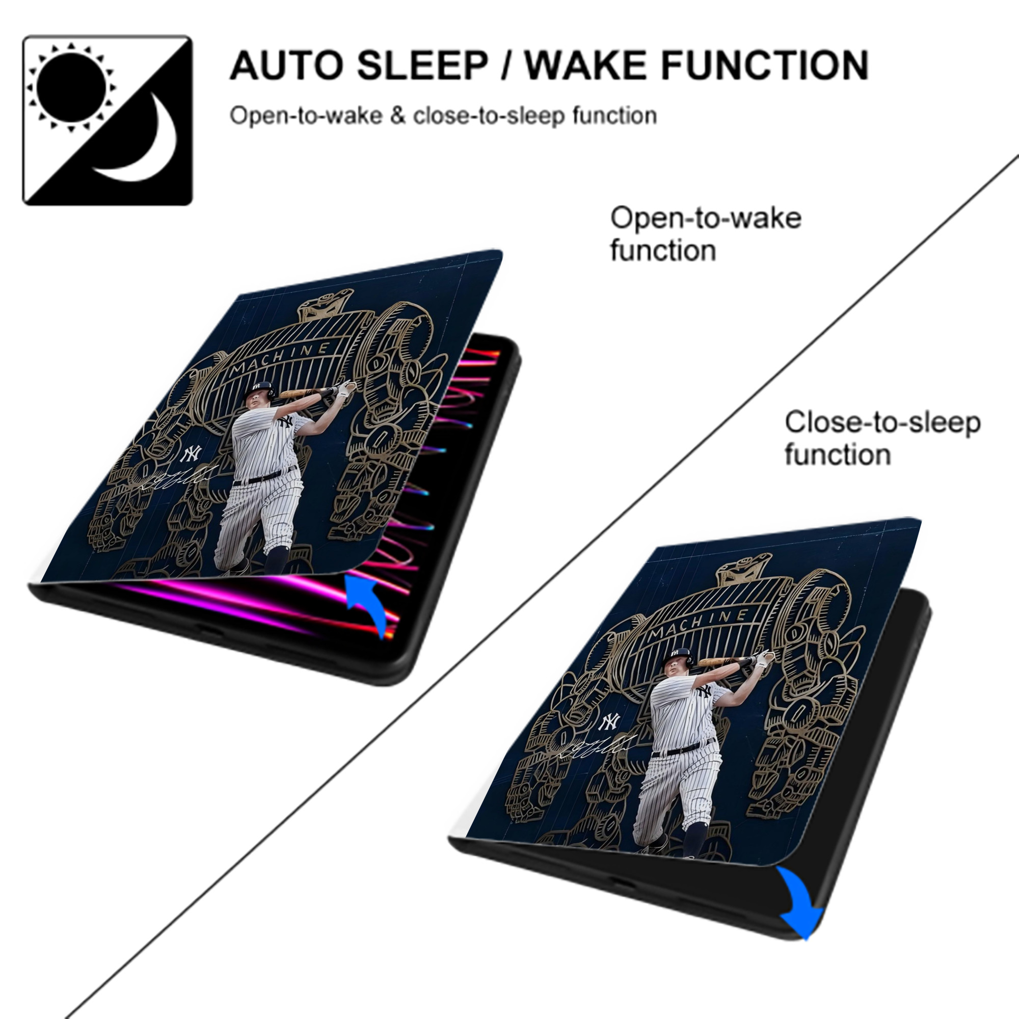 DJ Lemahieu 12 Premium Tri-Fold PU Leather & Silicone IPad Case With Pencil Slot – Fits 9.5,10.5,10.9 – Adjustable Stand, Slim, Protective