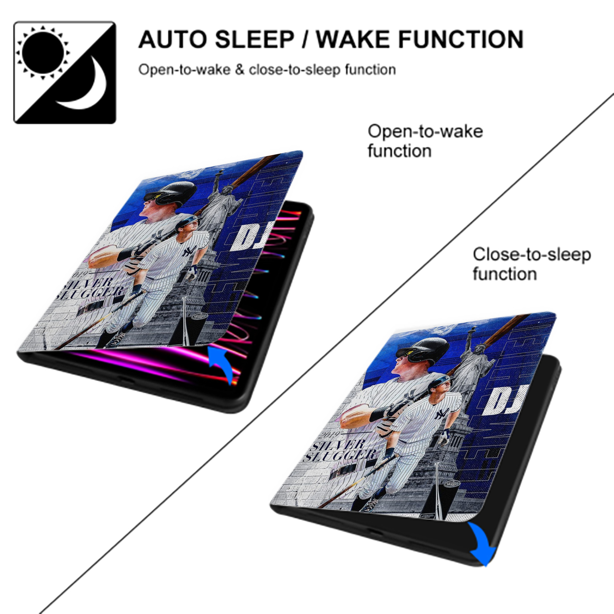 DJ Lemahieu 14 Premium Tri-Fold PU Leather & Silicone IPad Case With Pencil Slot – Fits 9.5,10.5,10.9 – Adjustable Stand, Slim, Protective