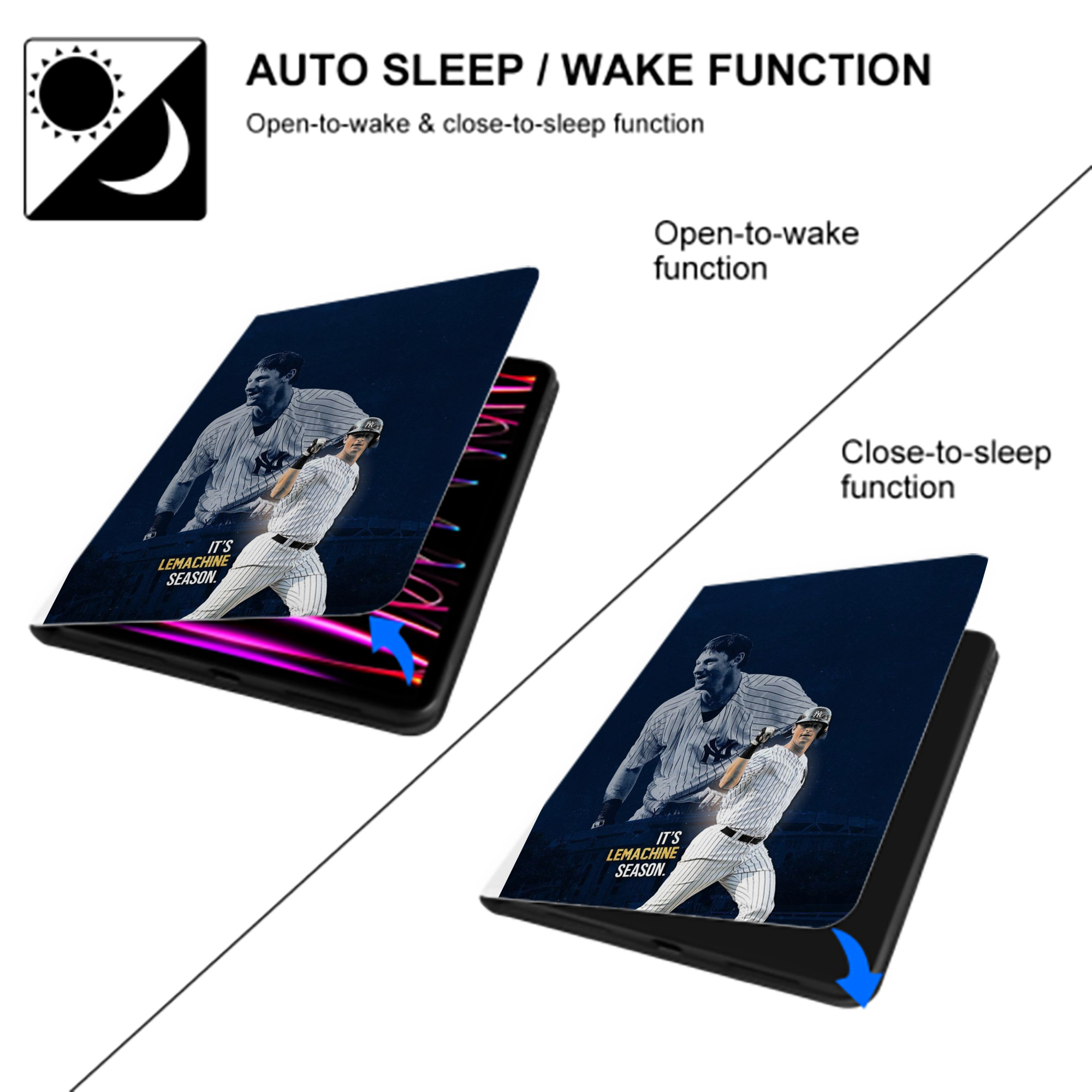 DJ Lemahieu 18 Premium Tri-Fold PU Leather & Silicone IPad Case With Pencil Slot – Fits 9.5,10.5,10.9 – Adjustable Stand, Slim, Protective