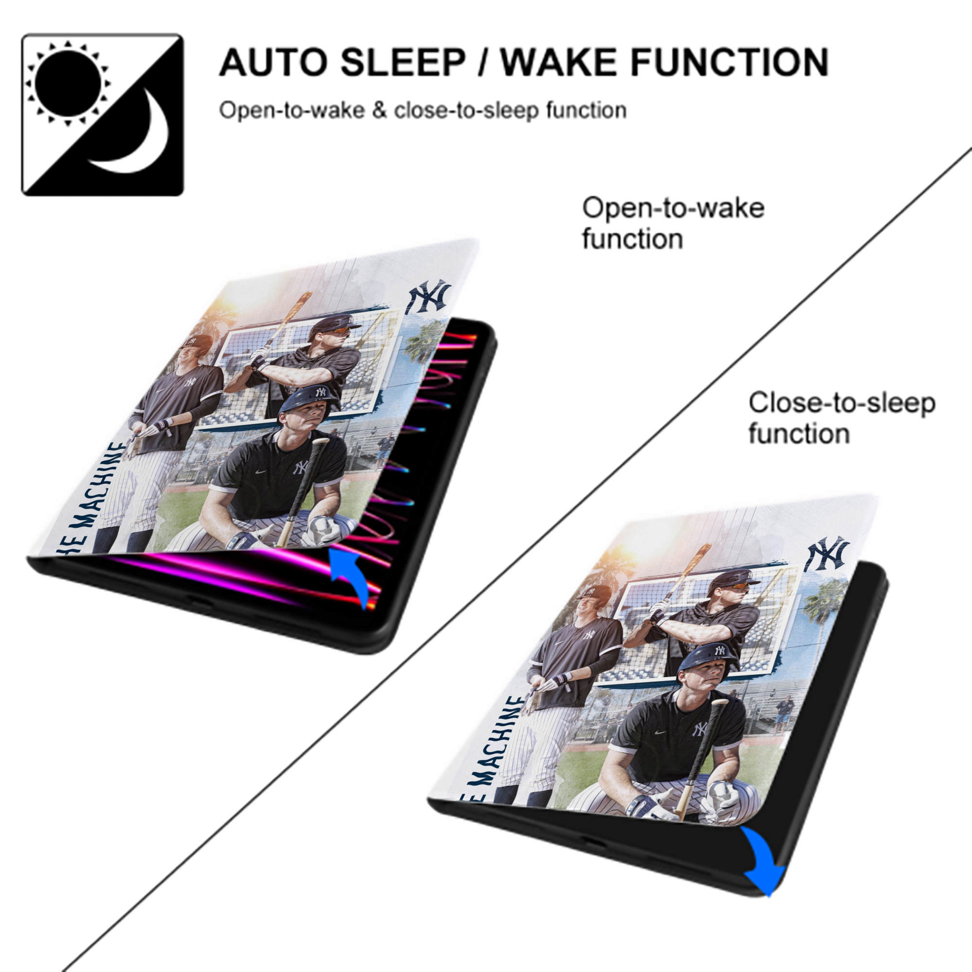 DJ Lemahieu 19 Premium Tri-Fold PU Leather & Silicone IPad Case With Pencil Slot – Fits 9.5,10.5,10.9 – Adjustable Stand, Slim, Protective