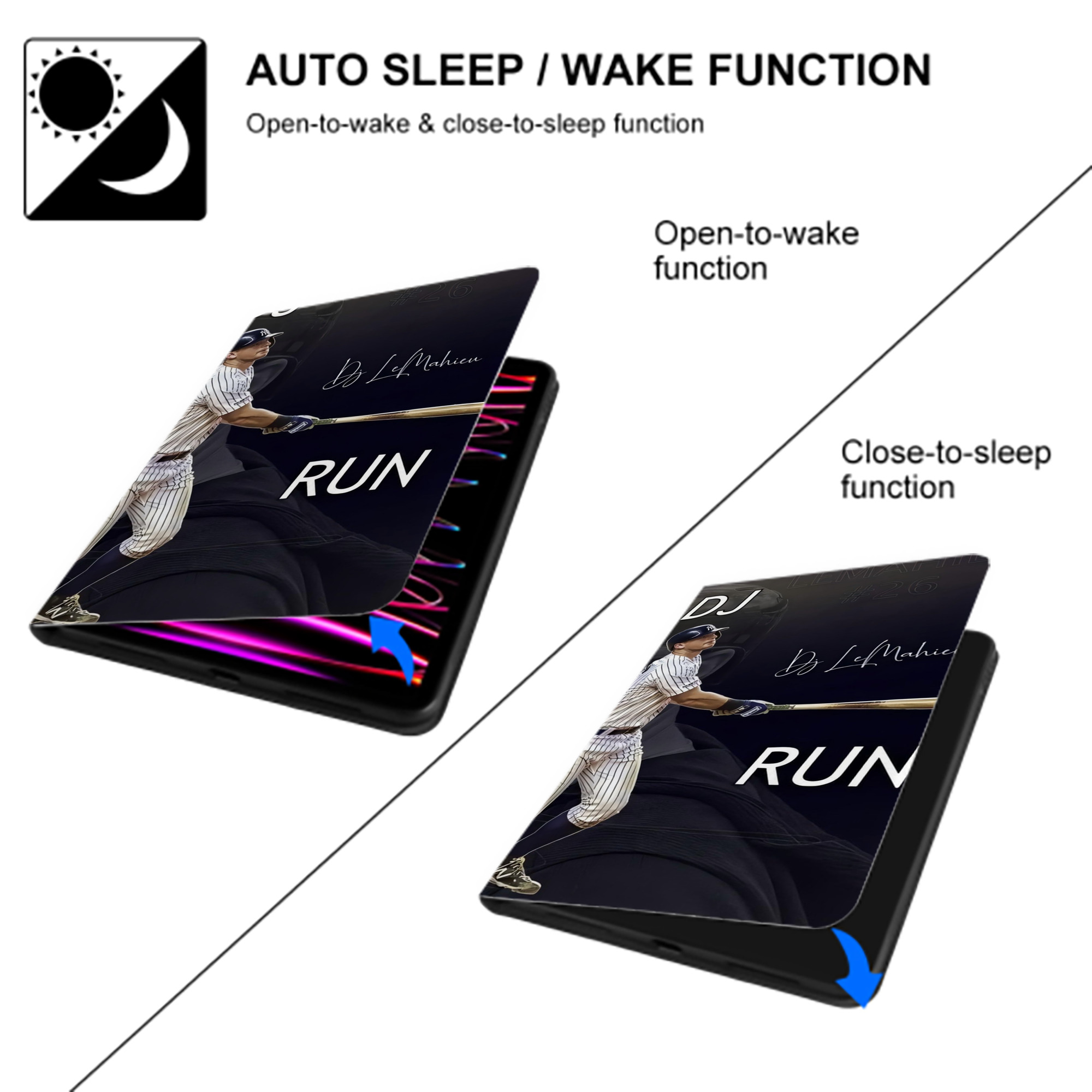 DJ Lemahieu 13 IPad Book-Style Case With Pencil Slot – Slim PU & TPU Cover – Full Protection, Precise Fit, Water & Scratch Resistant