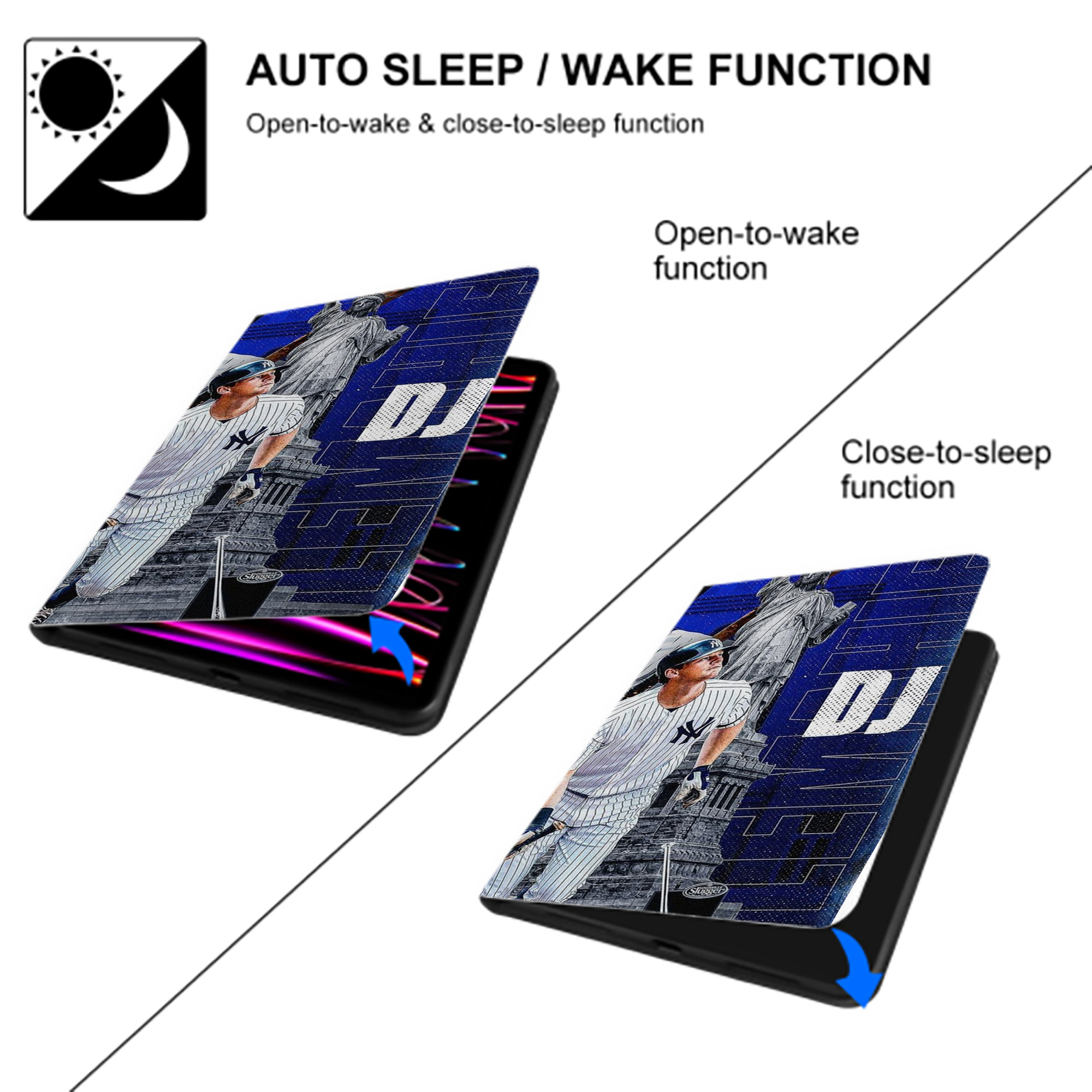 DJ Lemahieu 14 IPad Book-Style Case With Pencil Slot – Slim PU & TPU Cover – Full Protection, Precise Fit, Water & Scratch Resistant