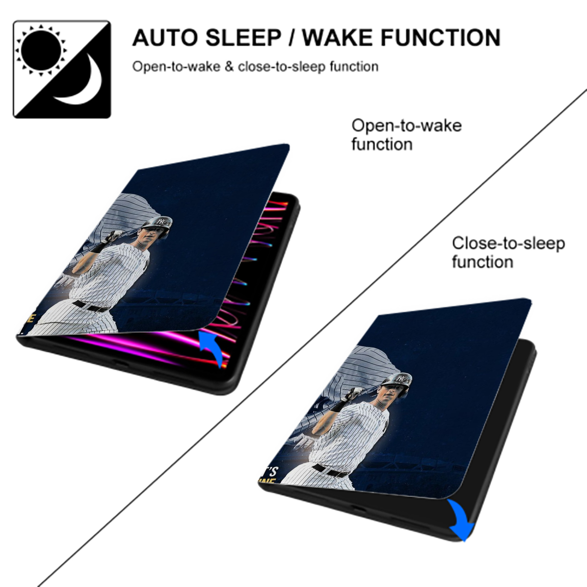 DJ Lemahieu 18 IPad Book-Style Case With Pencil Slot – Slim PU & TPU Cover – Full Protection, Precise Fit, Water & Scratch Resistant