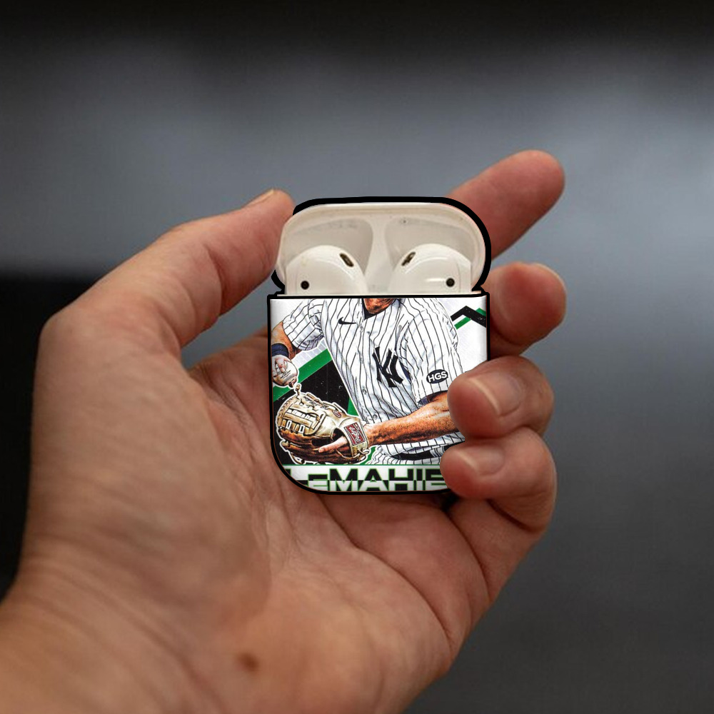 DJ Lemahieu 8 AirPods 2 Case Hard Shell Black, Flexible PC Material, Precise Cutouts, Full Protection, Anti-Fingerprint, Washable, Includes Keychain – Durable & Slim Design