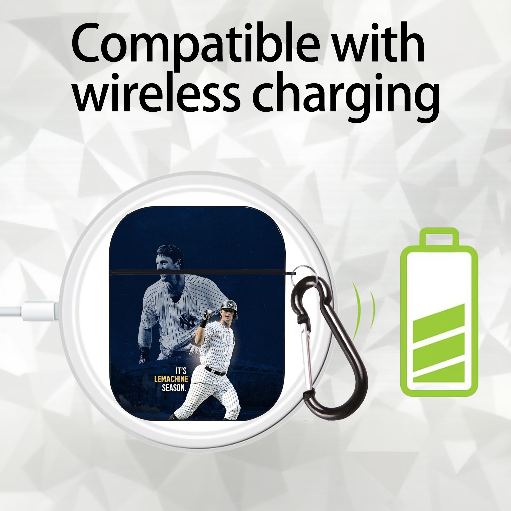 DJ Lemahieu 18 AirPods 2 Case Hard Shell Black, Flexible PC Material, Precise Cutouts, Full Protection, Anti-Fingerprint, Washable, Includes Keychain – Durable & Slim Design