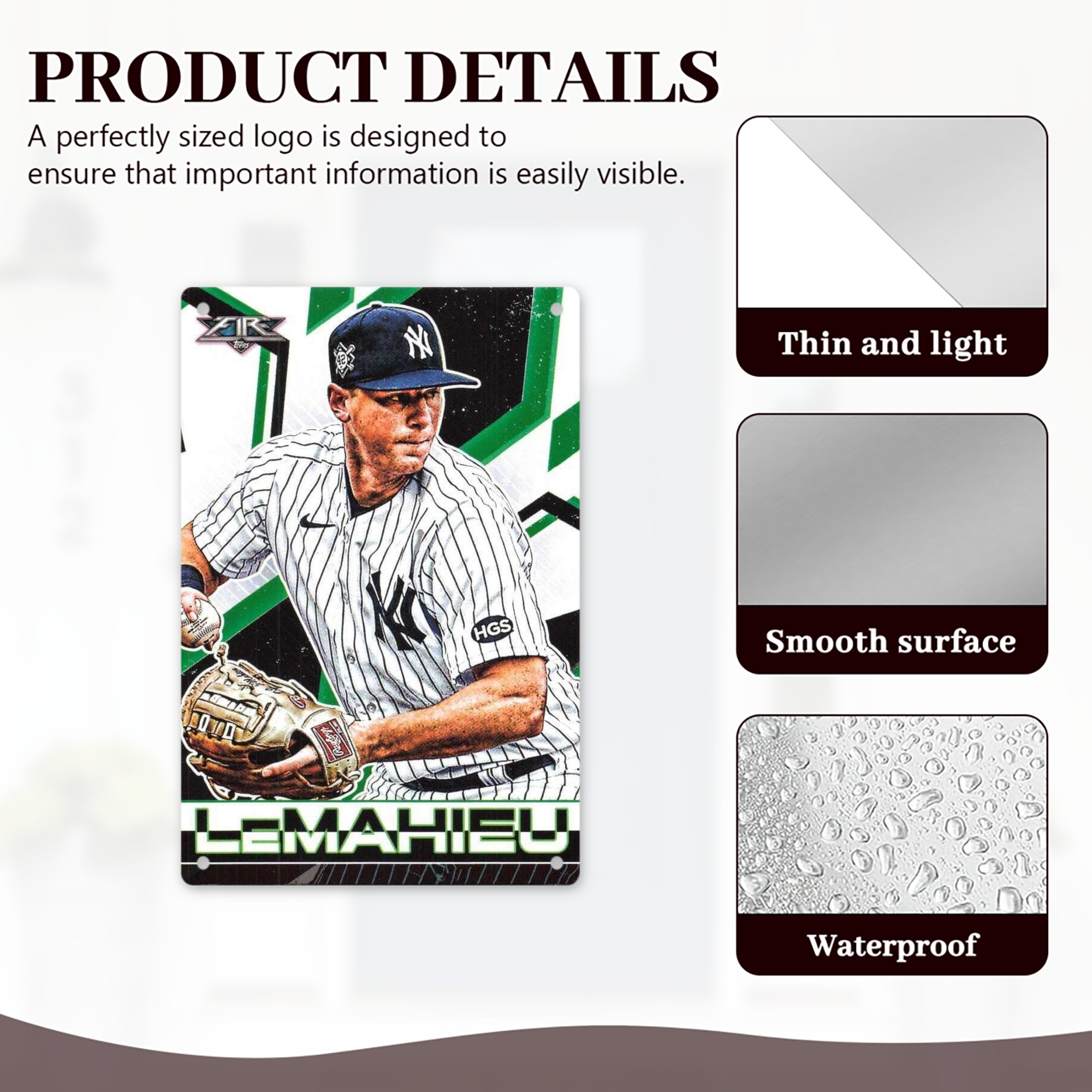 DJ Lemahieu 8 8x12inch Vertical Aluminum Sign - Durable Fade-Resistant Indoor/Outdoor Safety & Information Plaque For Office, Hotel, Restaurant, Bar, Public Spaces