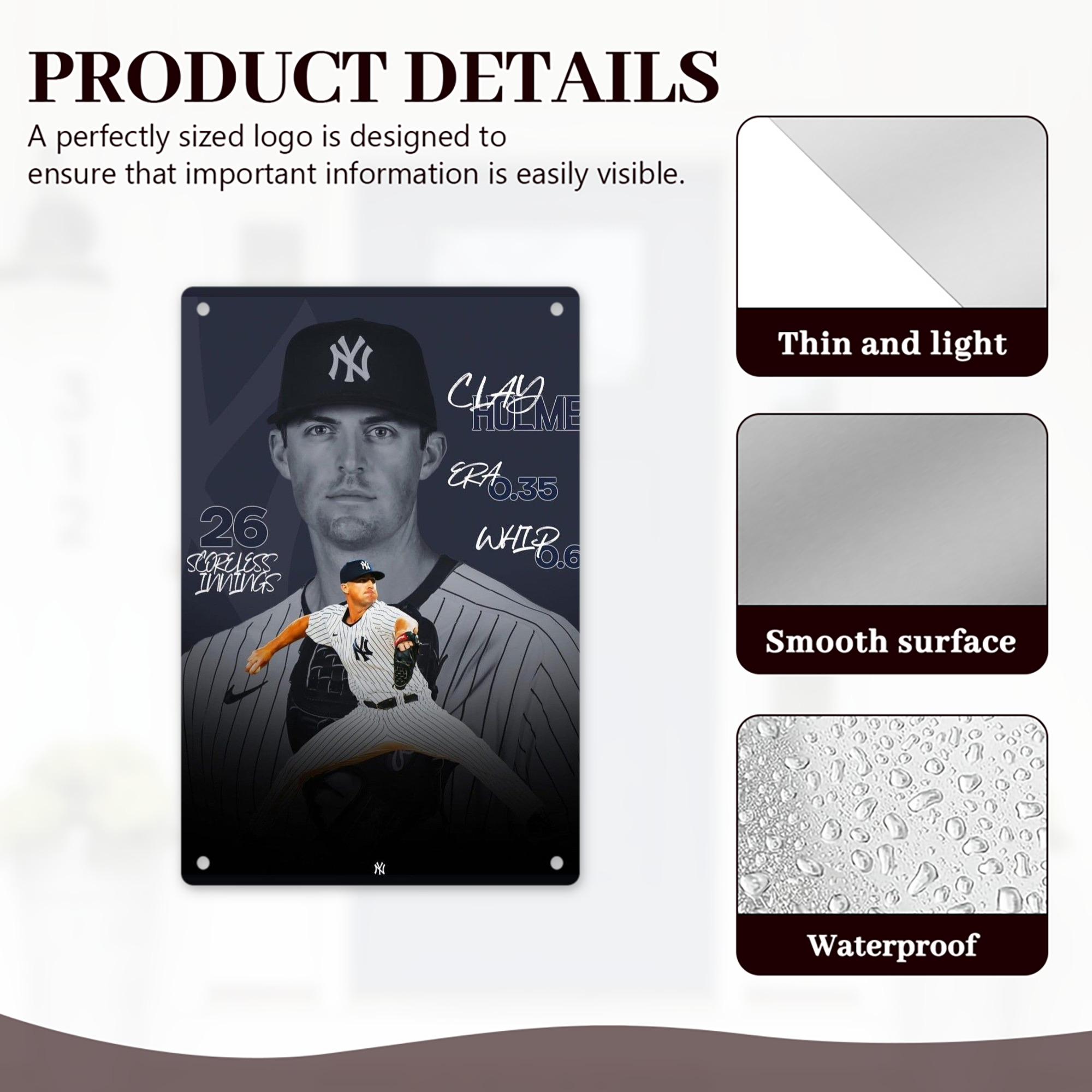 DJ Lemahieu 10 8x12inch Vertical Aluminum Sign - Durable Fade-Resistant Indoor/Outdoor Safety & Information Plaque For Office, Hotel, Restaurant, Bar, Public Spaces