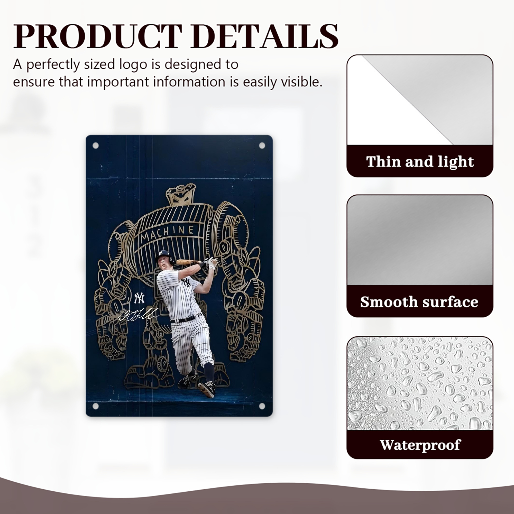 DJ Lemahieu 12 8x12inch Vertical Aluminum Sign - Durable Fade-Resistant Indoor/Outdoor Safety & Information Plaque For Office, Hotel, Restaurant, Bar, Public Spaces