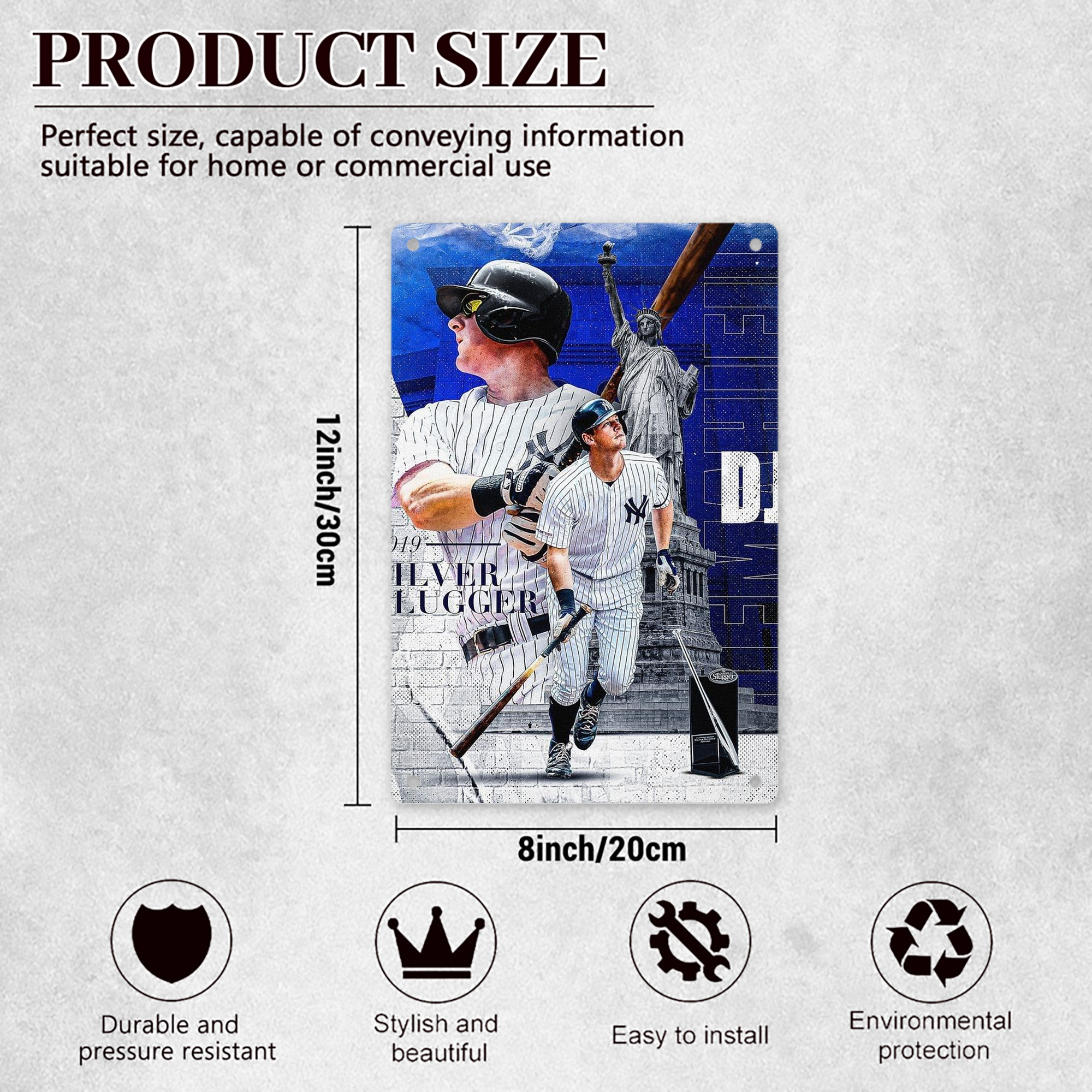 DJ Lemahieu 14 8x12inch Vertical Aluminum Sign - Durable Fade-Resistant Indoor/Outdoor Safety & Information Plaque For Office, Hotel, Restaurant, Bar, Public Spaces