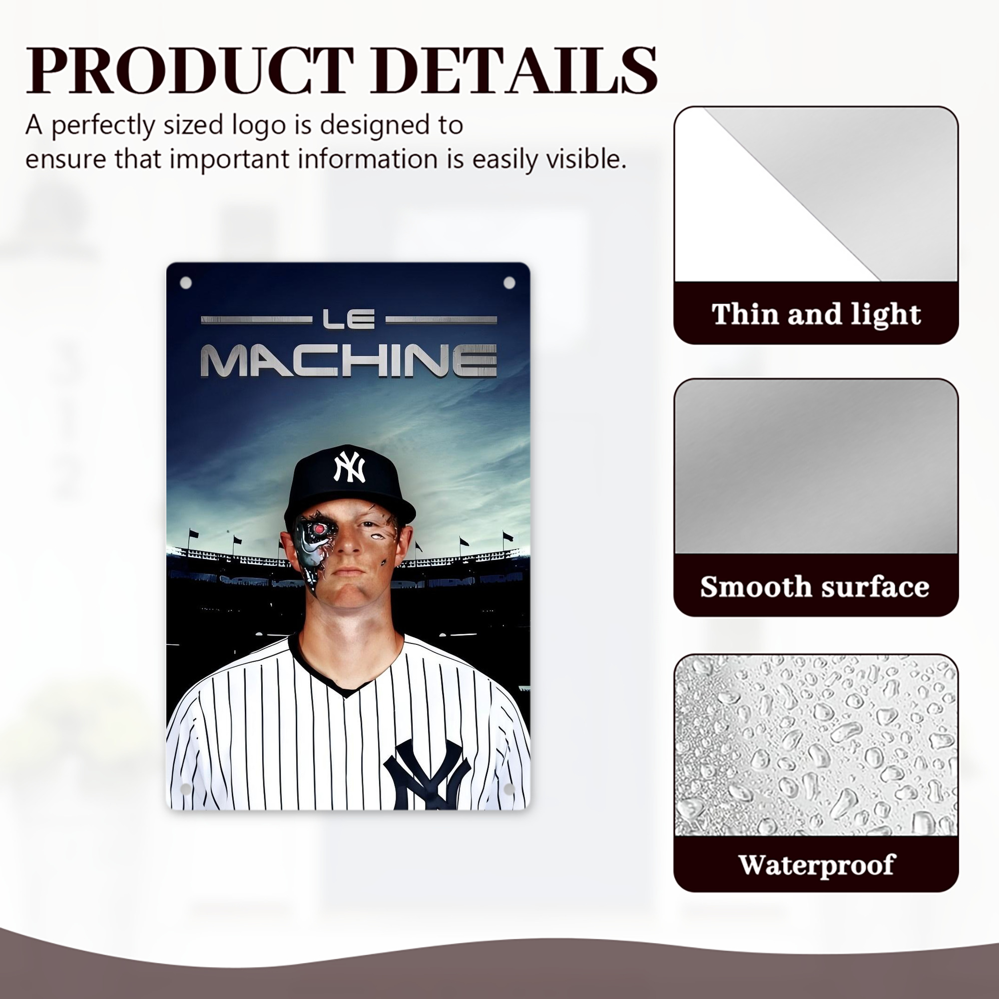 DJ Lemahieu 17 8x12inch Vertical Aluminum Sign - Durable Fade-Resistant Indoor/Outdoor Safety & Information Plaque For Office, Hotel, Restaurant, Bar, Public Spaces