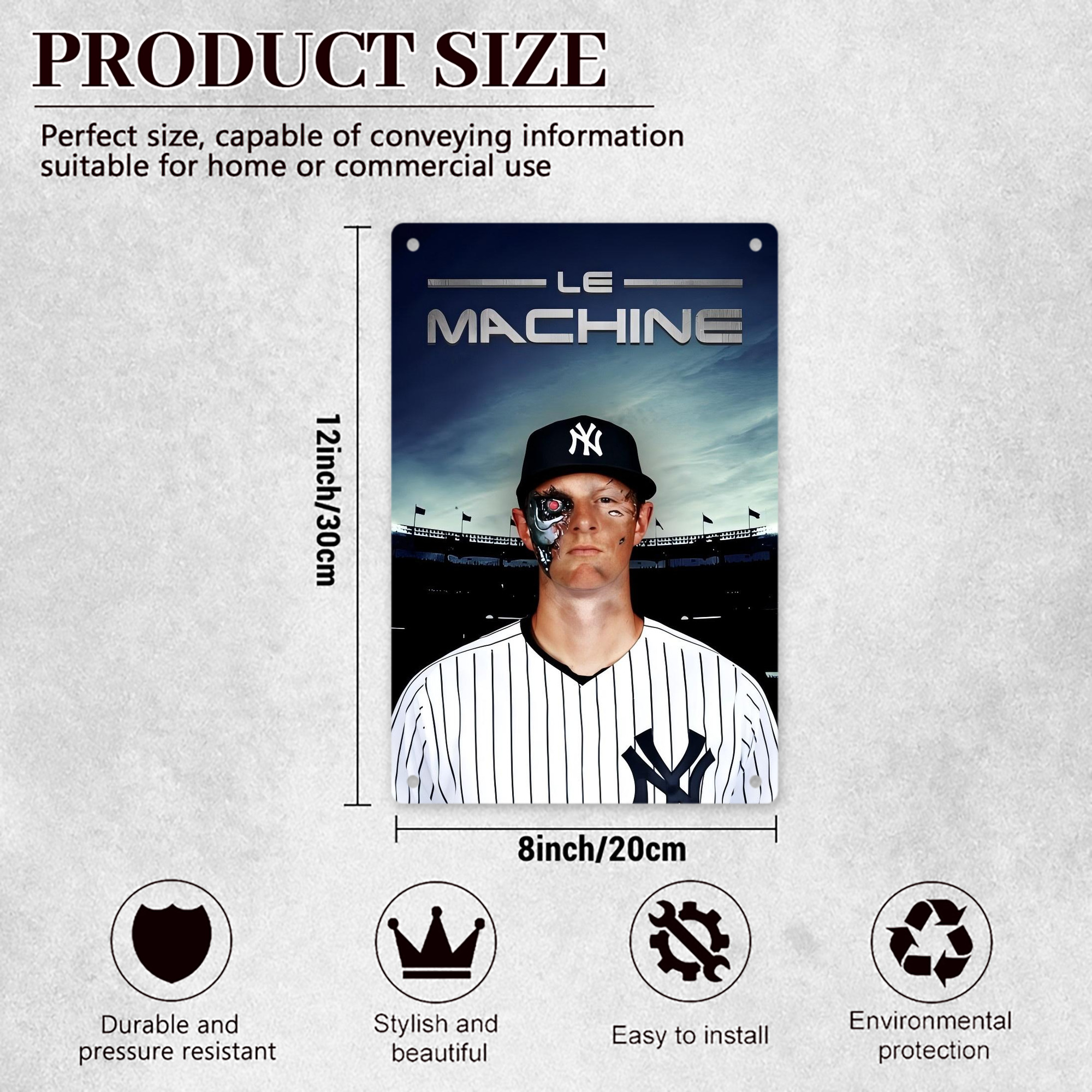 DJ Lemahieu 17 8x12inch Vertical Aluminum Sign - Durable Fade-Resistant Indoor/Outdoor Safety & Information Plaque For Office, Hotel, Restaurant, Bar, Public Spaces