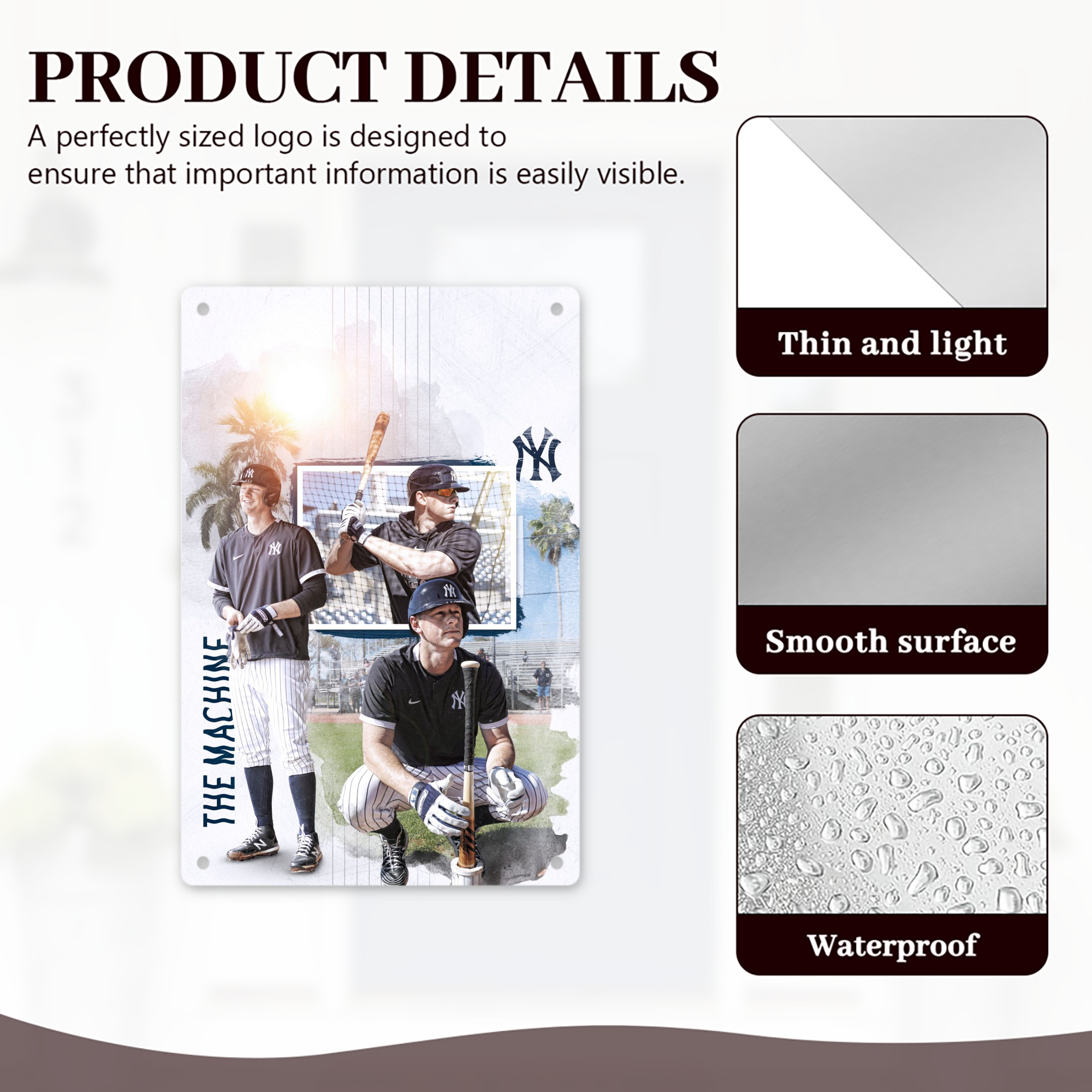 DJ Lemahieu 19 8x12inch Vertical Aluminum Sign - Durable Fade-Resistant Indoor/Outdoor Safety & Information Plaque For Office, Hotel, Restaurant, Bar, Public Spaces