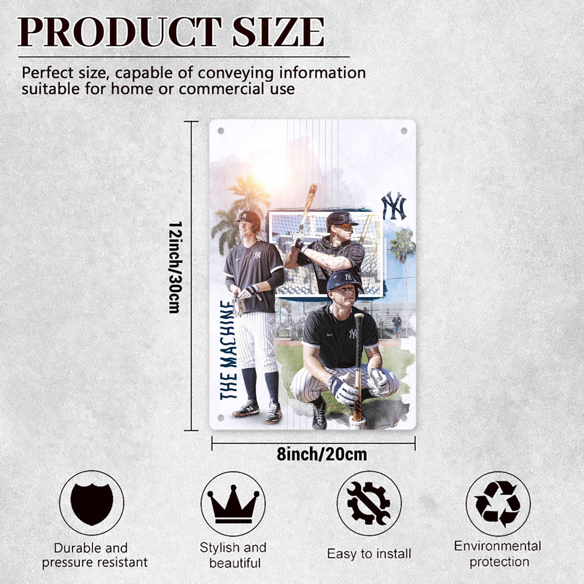 DJ Lemahieu 19 8x12inch Vertical Aluminum Sign - Durable Fade-Resistant Indoor/Outdoor Safety & Information Plaque For Office, Hotel, Restaurant, Bar, Public Spaces