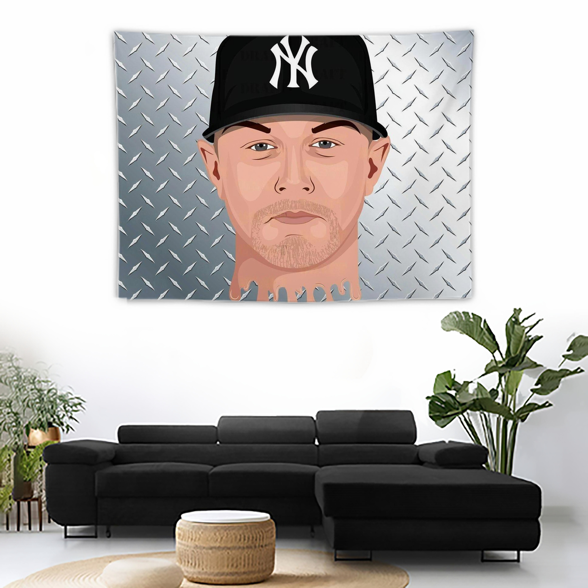 DJ Lemahieu 16 Wall Tapestry For Bedroom Aesthetic – Boho Style Polyester Fabric Wall Hanging With Hooks – 60 X 90 Inch Large Size, Lightweight, Durable, Easy To Hang