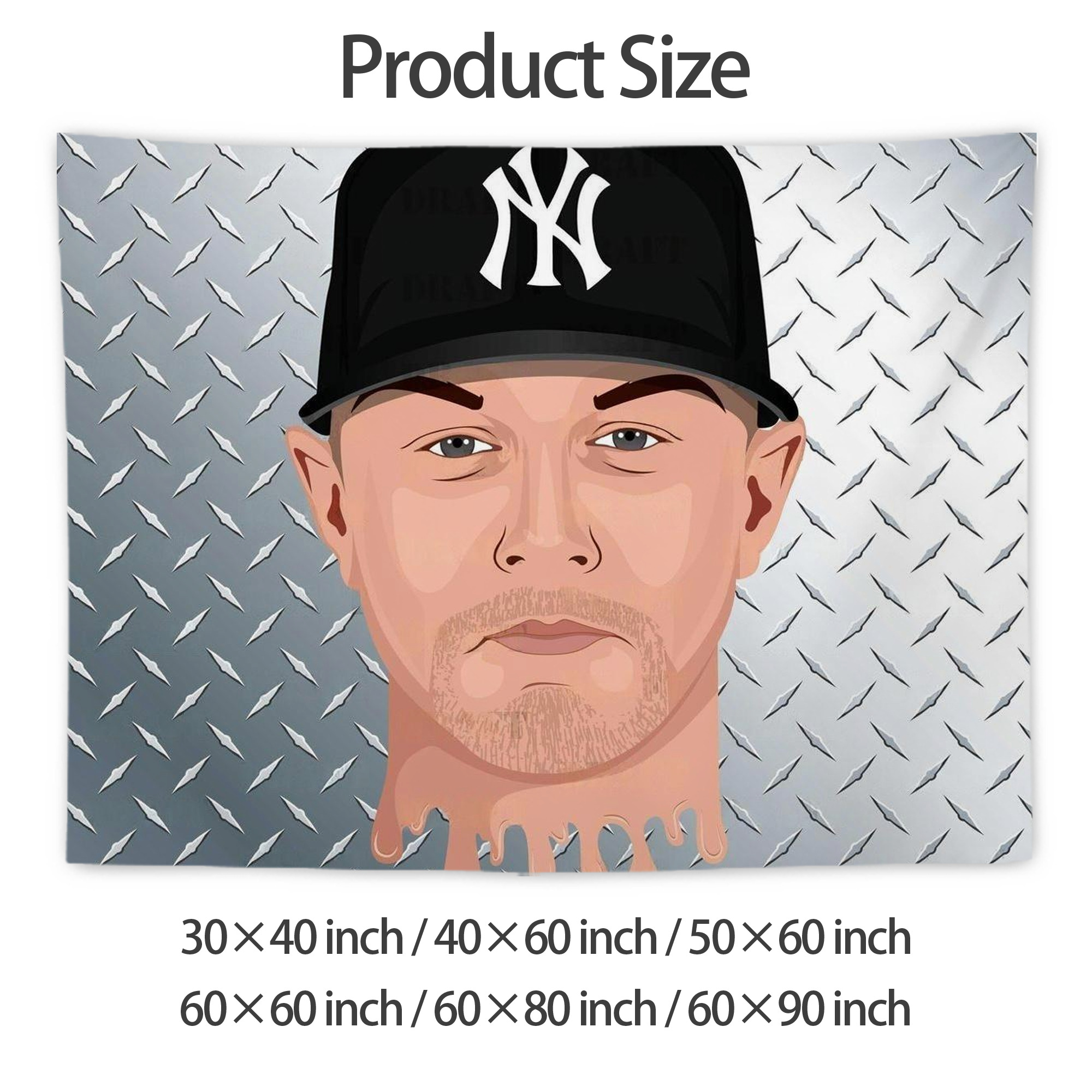 DJ Lemahieu 16 Wall Tapestry For Bedroom Aesthetic – Boho Style Polyester Fabric Wall Hanging With Hooks – 60 X 90 Inch Large Size, Lightweight, Durable, Easy To Hang