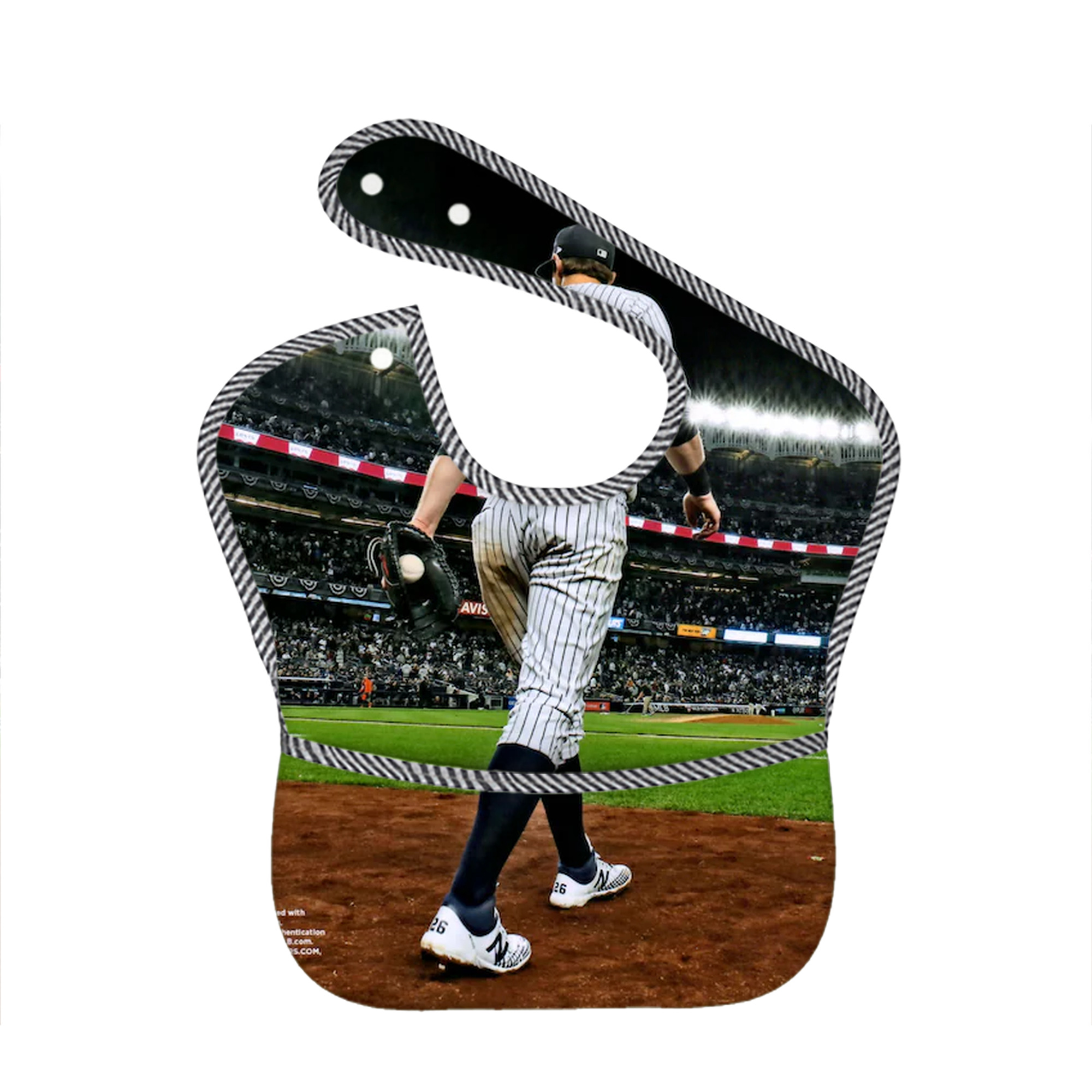 DJ Lemahieu 22 Adjustable Waterproof Toddler Bib – Full-Print Durable Polyester – Foldable Crumb Pocket – Easy Snap Closure – Soft