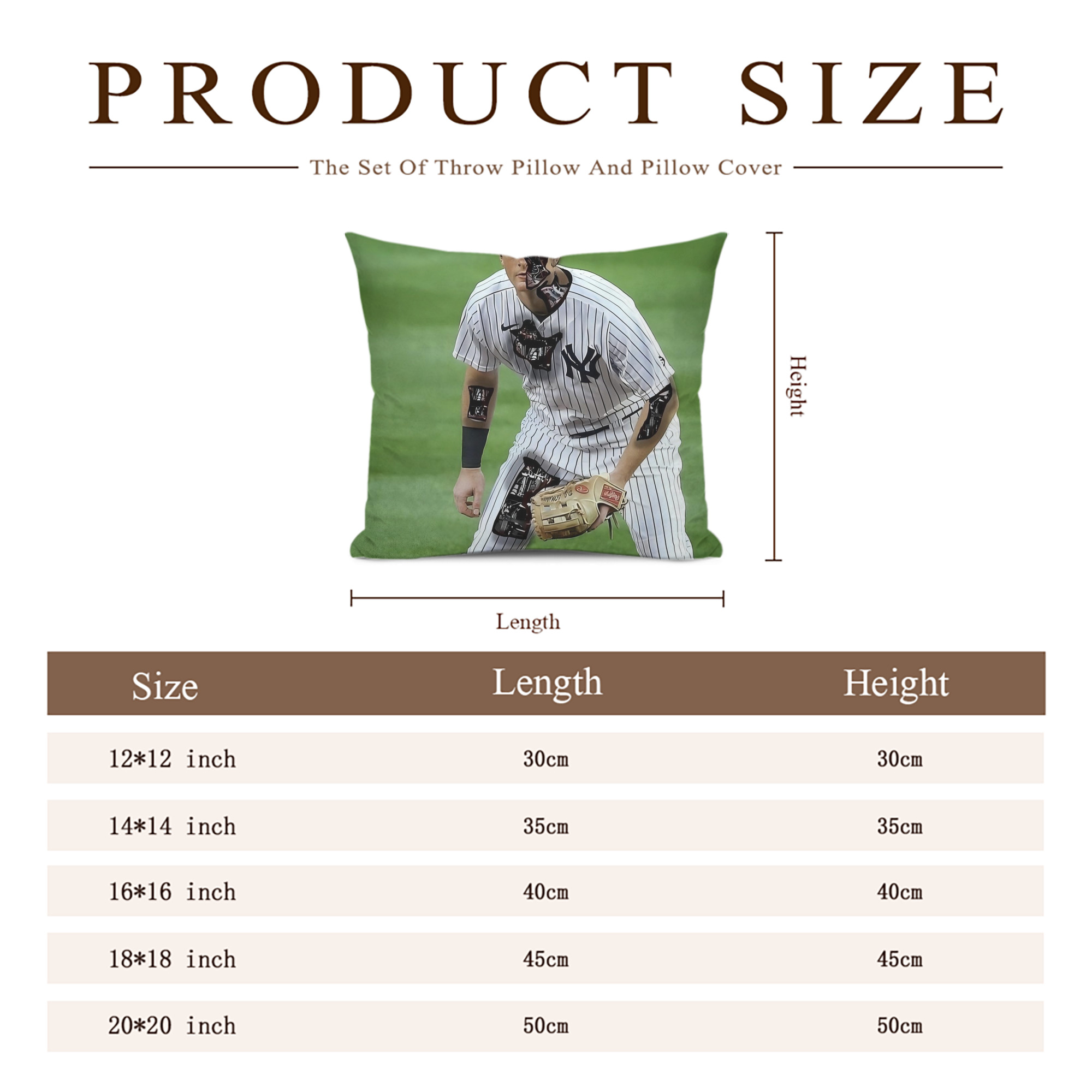 DJ Lemahieu 21 Soft Polyester Pillow Cover With Insert – Double-Sided Design, Invisible Zipper, Durable & Breathable – Easy Care Cushion Set