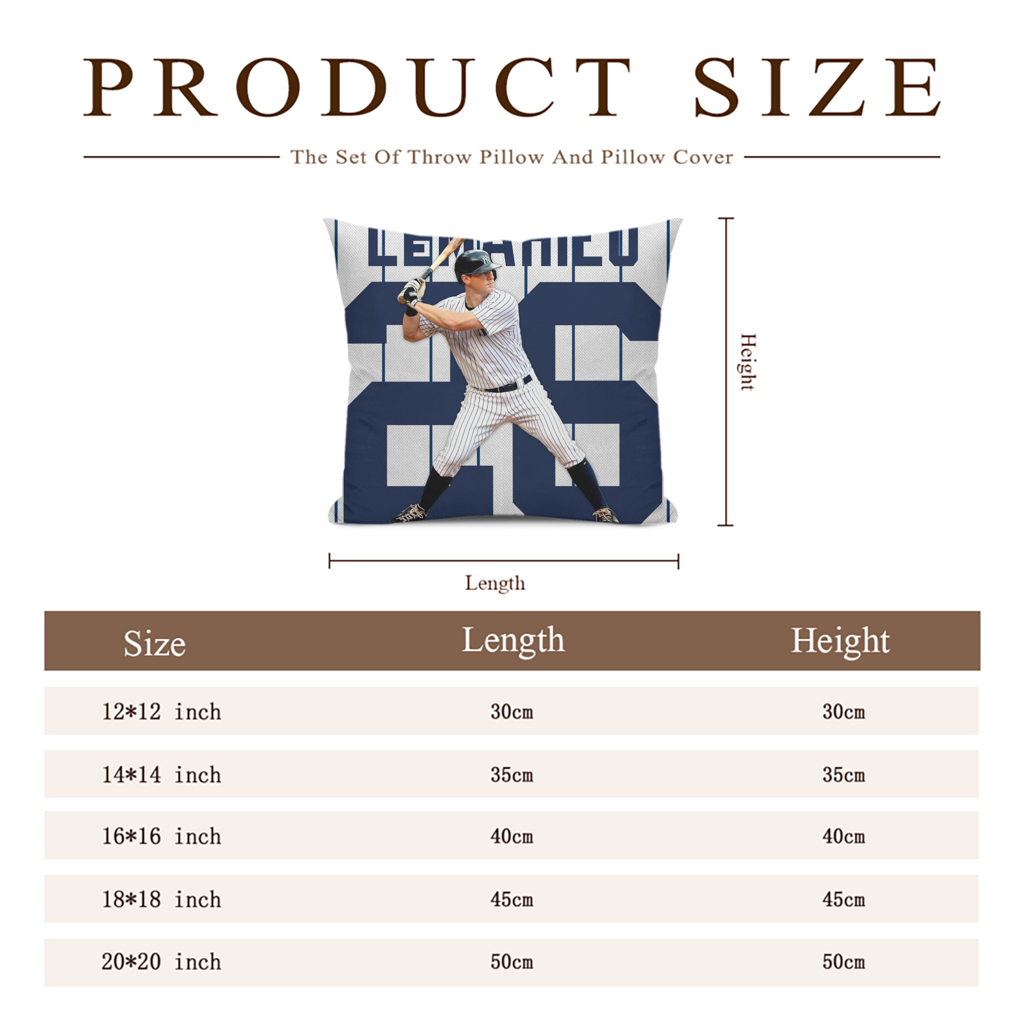 DJ Lemahieu 24 Soft Polyester Pillow Cover With Insert – Double-Sided Design, Invisible Zipper, Durable & Breathable – Easy Care Cushion Set