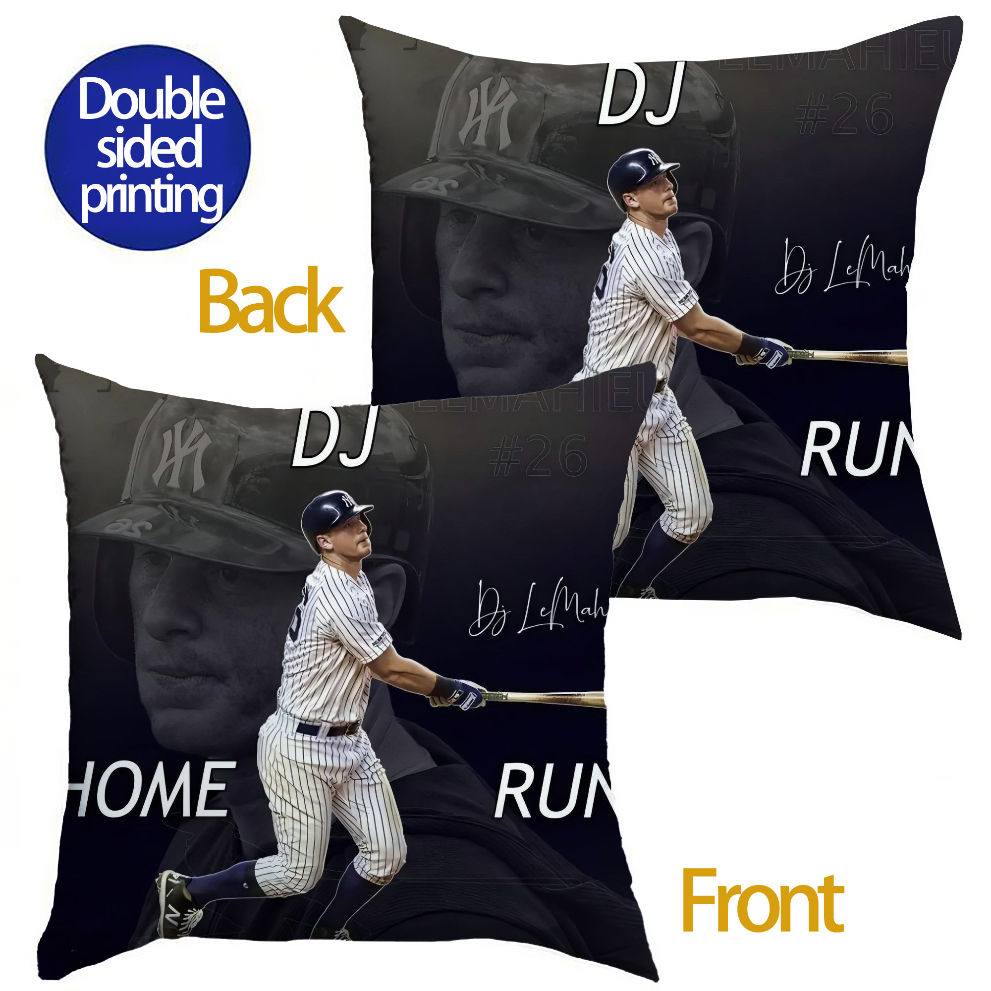 DJ Lemahieu 13 Soft Polyester Pillow Cover With Insert – Double-Sided Design, Invisible Zipper, Durable & Breathable – Easy Care Cushion Set