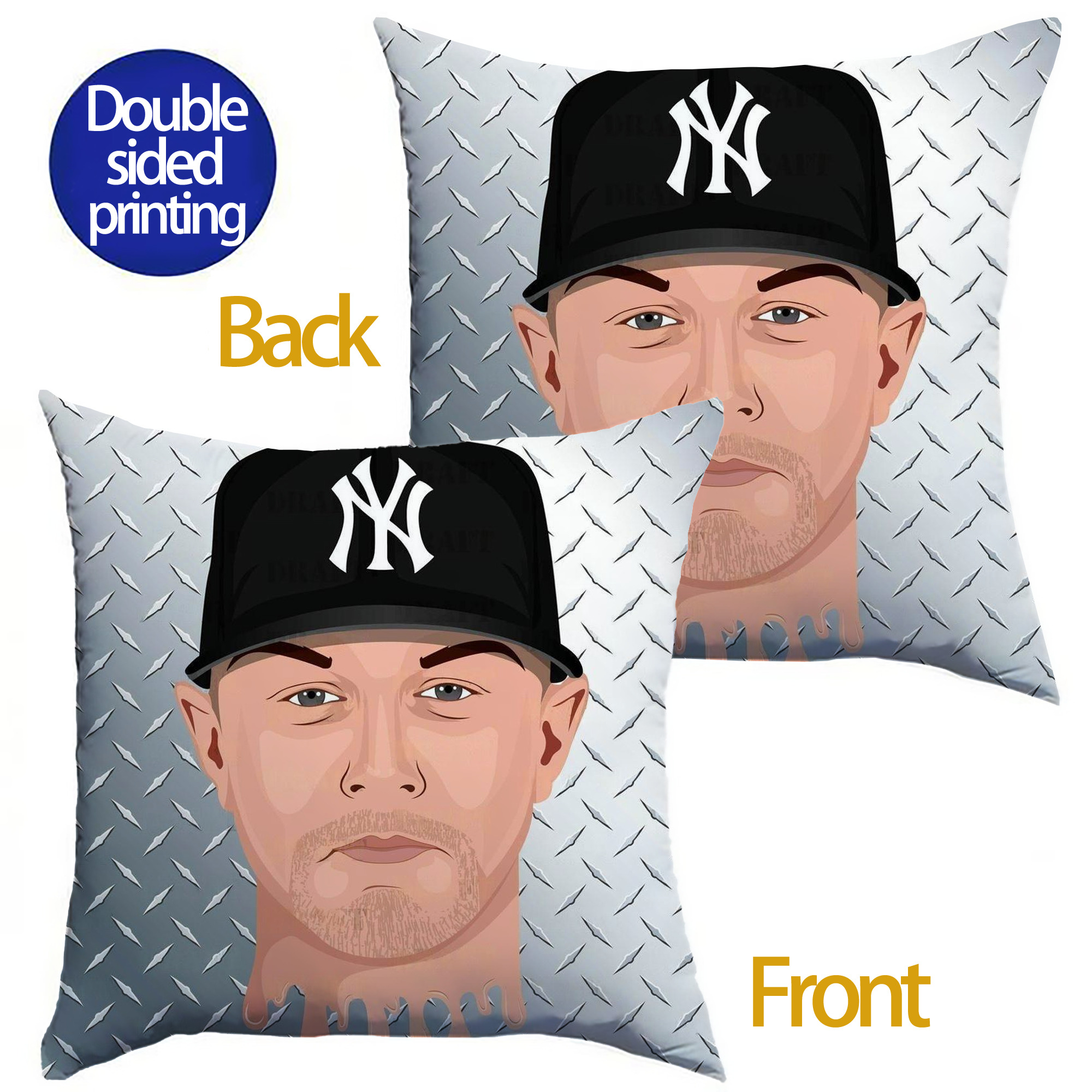 DJ Lemahieu 16 Soft Polyester Pillow Cover With Insert – Double-Sided Design, Invisible Zipper, Durable & Breathable – Easy Care Cushion Set