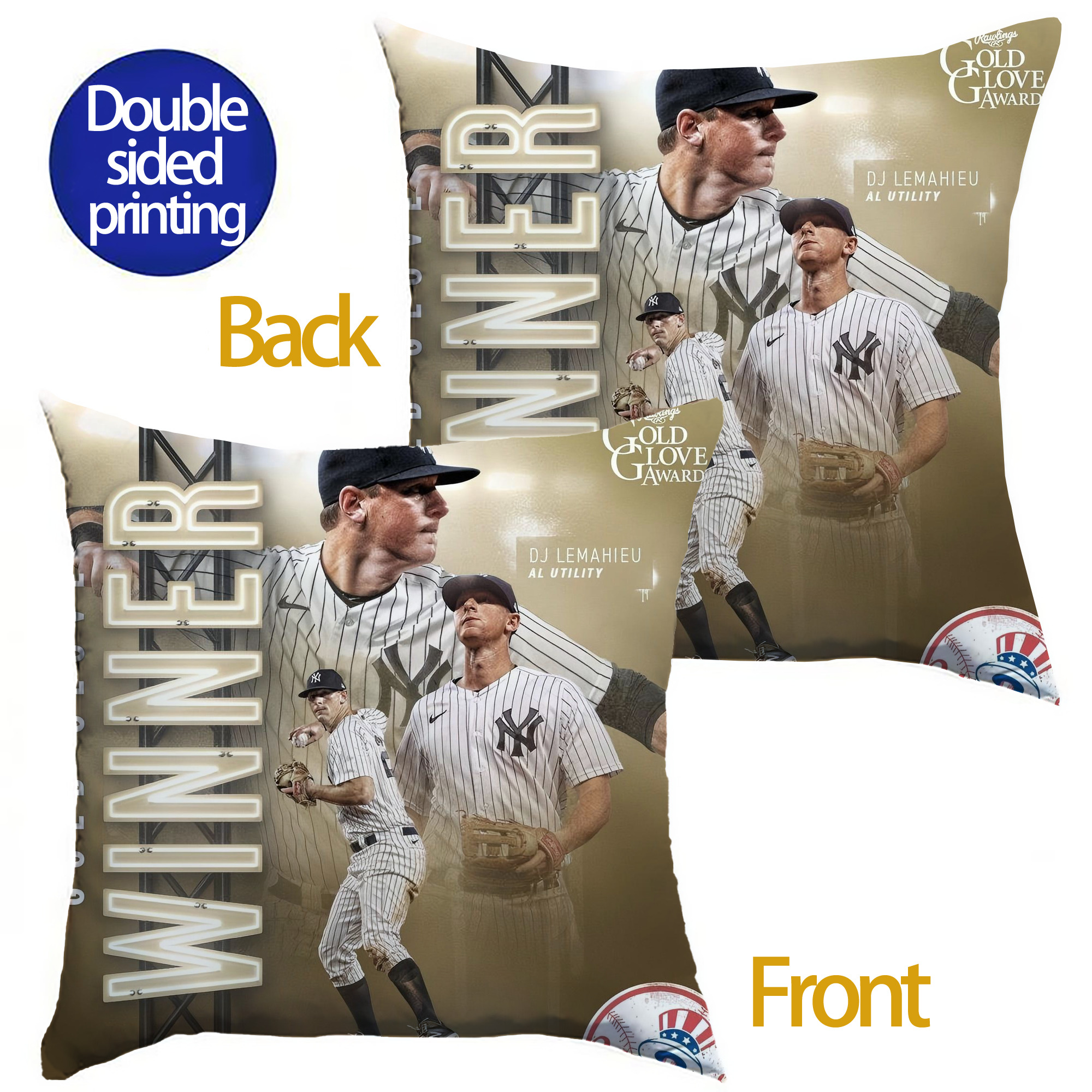 DJ Lemahieu 20 Soft Polyester Pillow Cover With Insert – Double-Sided Design, Invisible Zipper, Durable & Breathable – Easy Care Cushion Set
