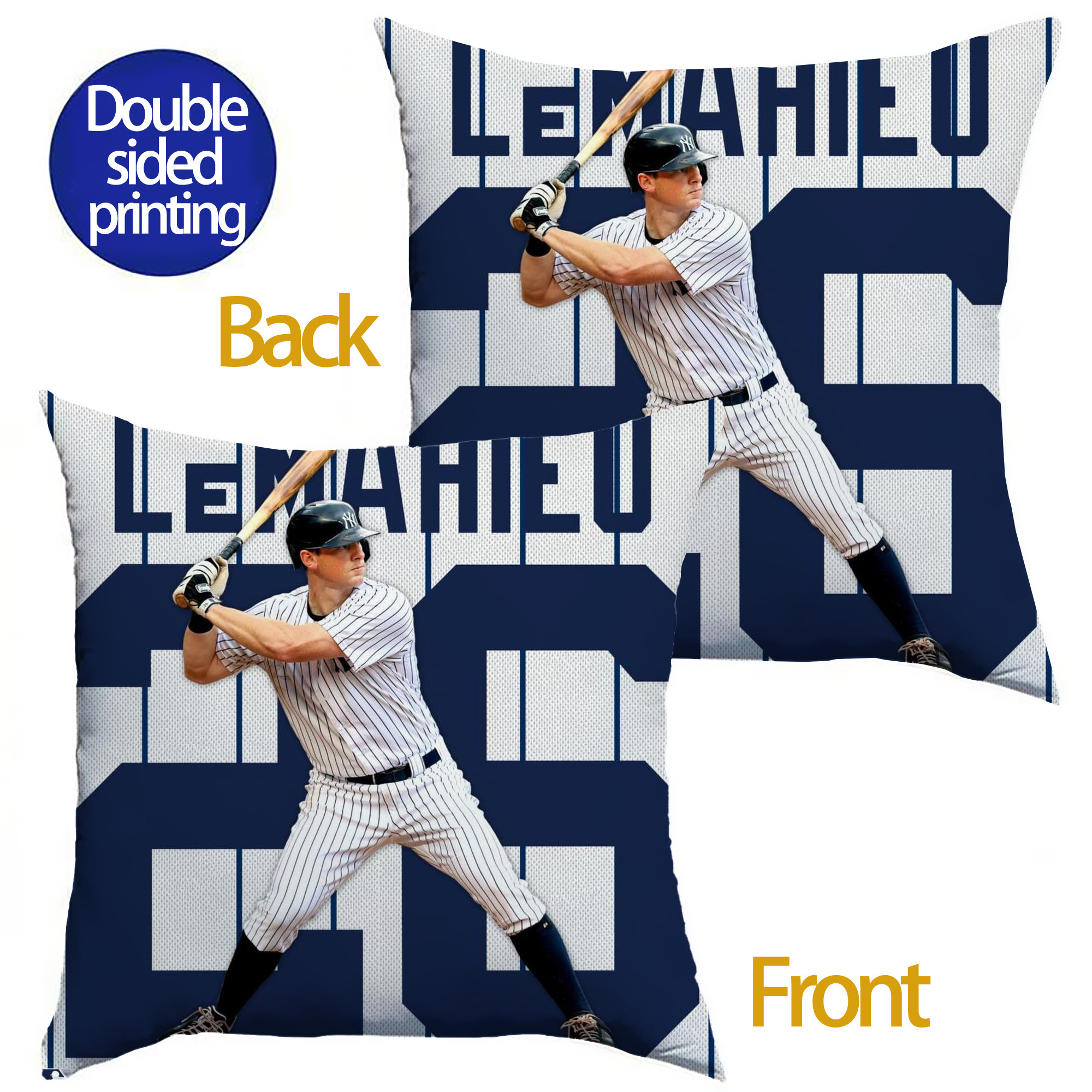 DJ Lemahieu 24 Soft Polyester Pillow Cover With Insert – Double-Sided Design, Invisible Zipper, Durable & Breathable – Easy Care Cushion Set