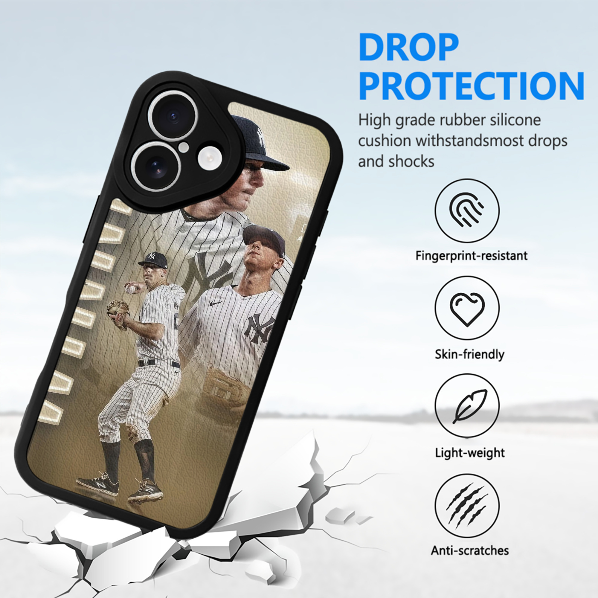 DJ Lemahieu 20 IPhone 16 Silicone Leather Case – UV Print, Lambskin Texture – Perfect Fit, Wireless Charging Compatible, Scratch Resistant, Precise Cutouts – Stylish Protection For IPhone 16